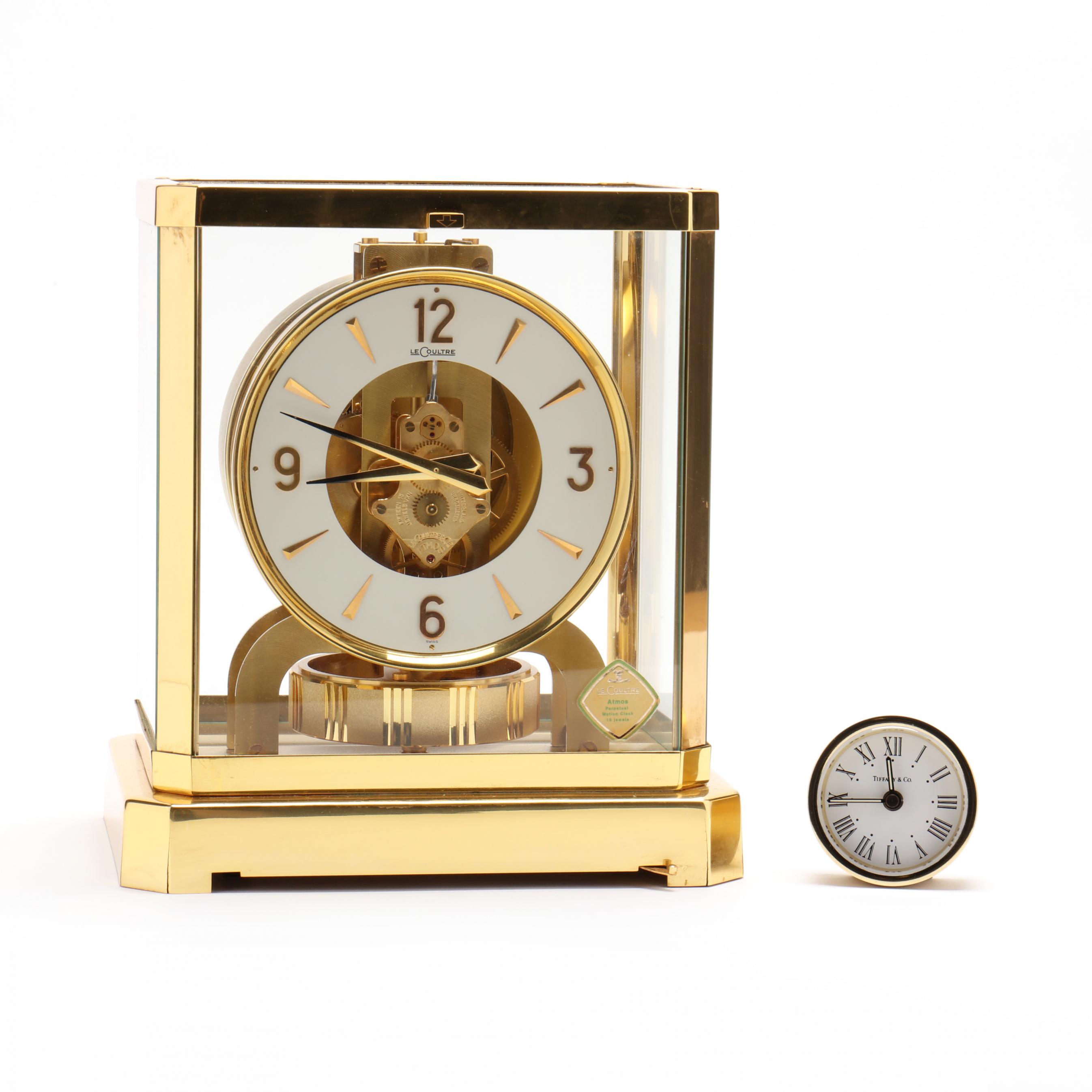 Jaeger‑LeCoultre Atmos Clock and Tiffany Alarm Clock (Lot