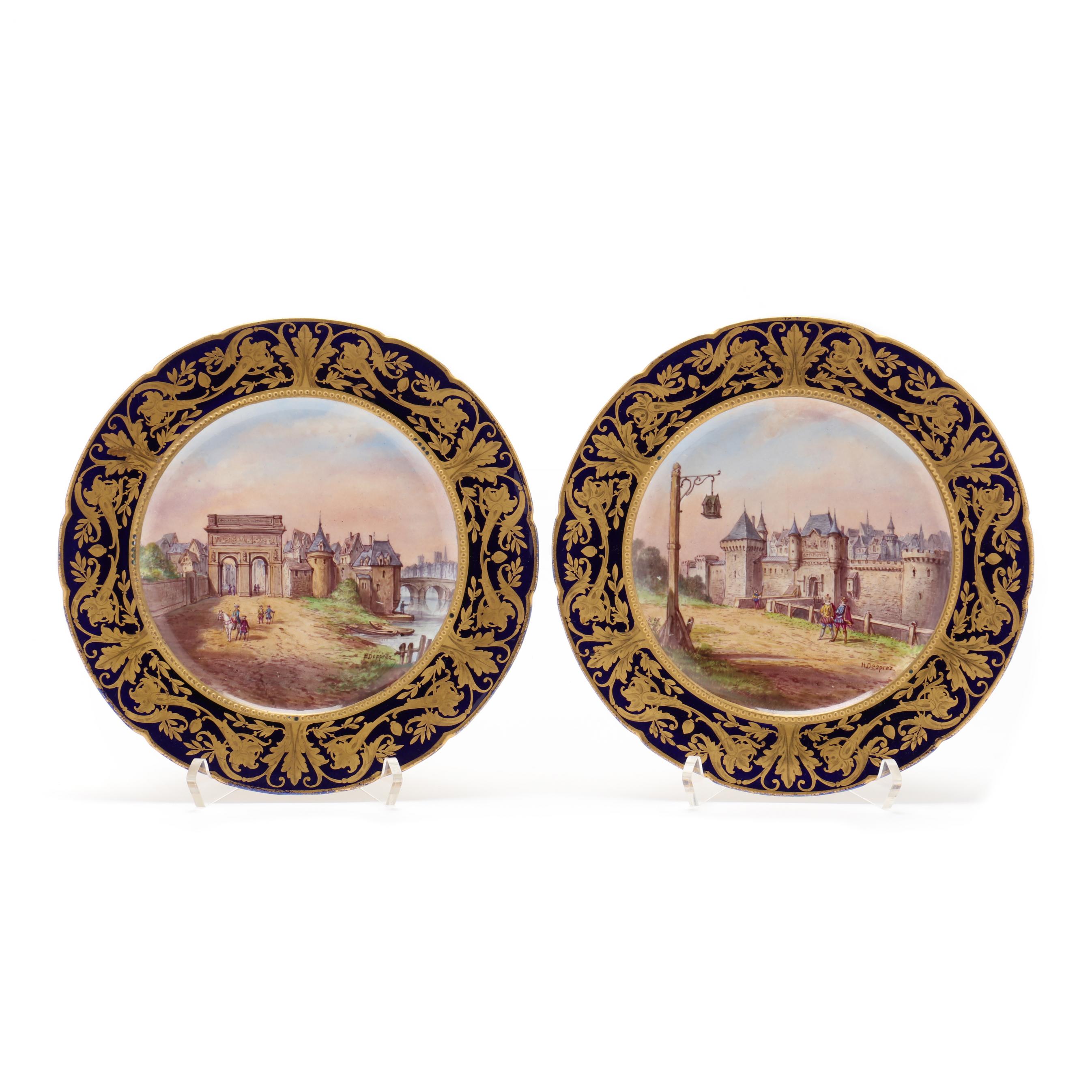 Pair of Artist Signed Sevres Porcelain Cabinet Plates (Lot 44