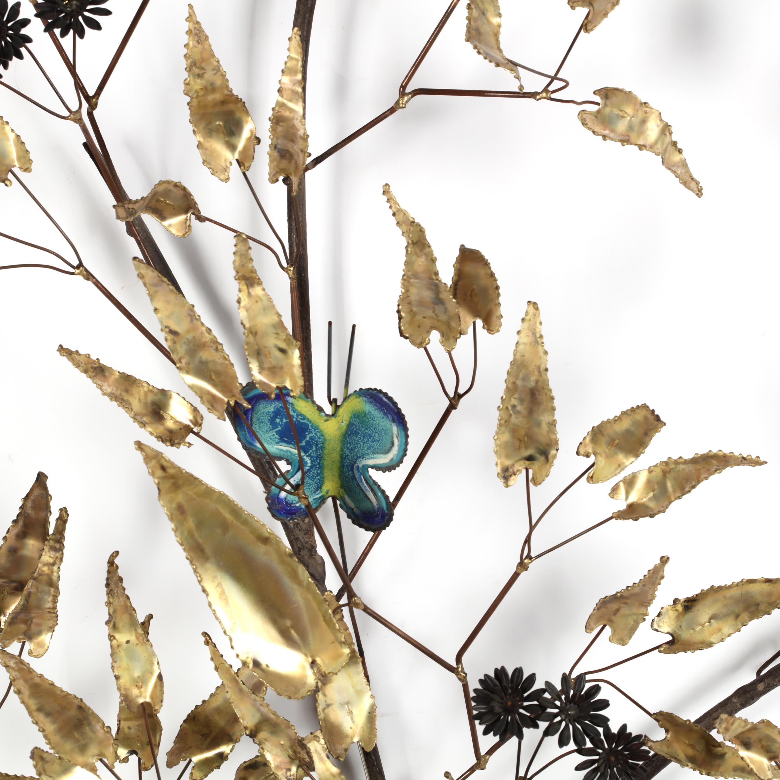 Curtis Jere, Butterfly on Branch Wall Sculpture (Lot 1332 - Asian