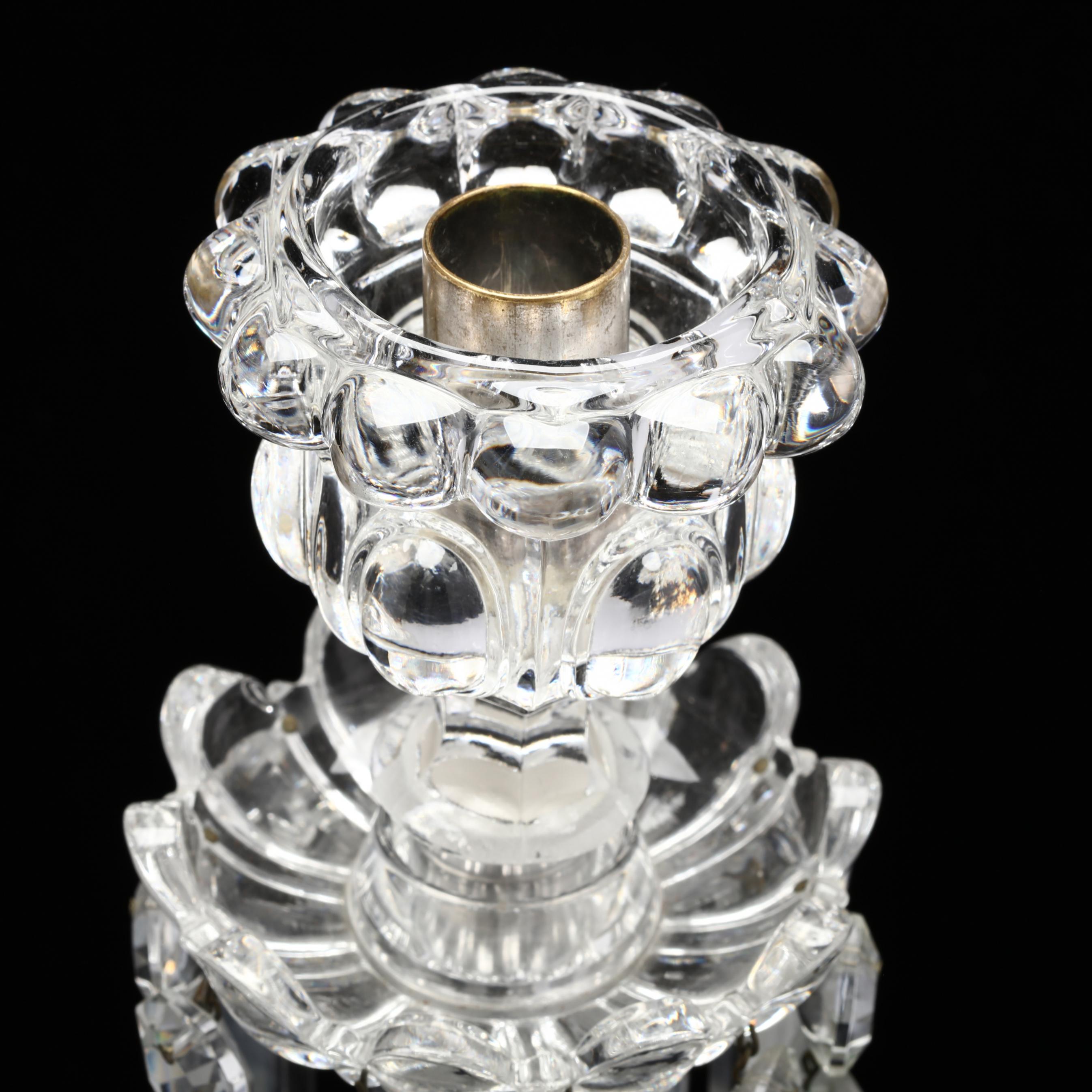 Baccarat, Pair of Tall Drop Prism Mantel Lusters (Lot 2019 - )