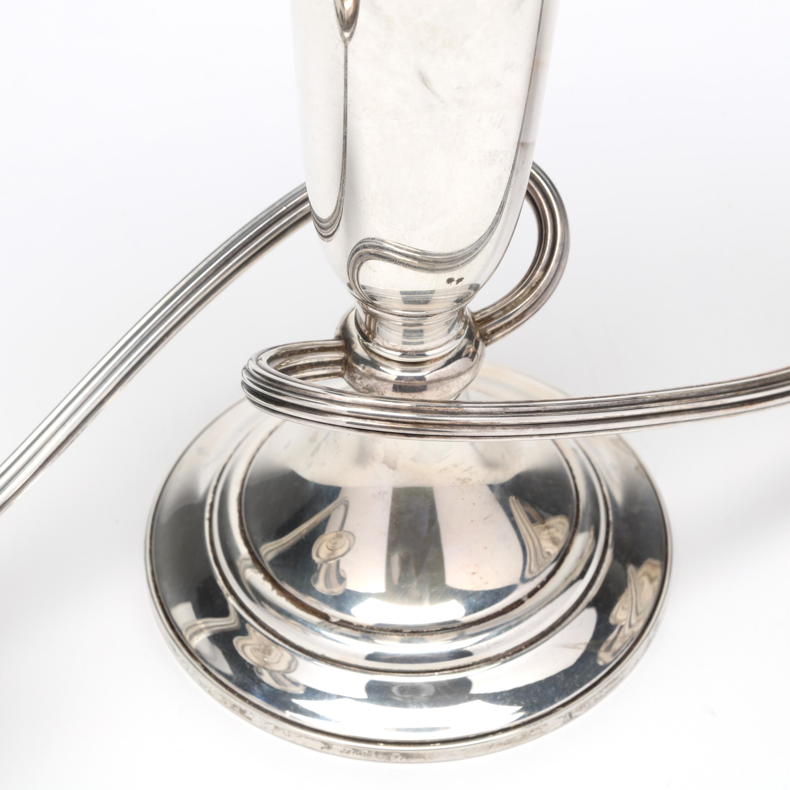 A Convertible Gorham Sterling Silver Candlestick Vase (Lot 1342