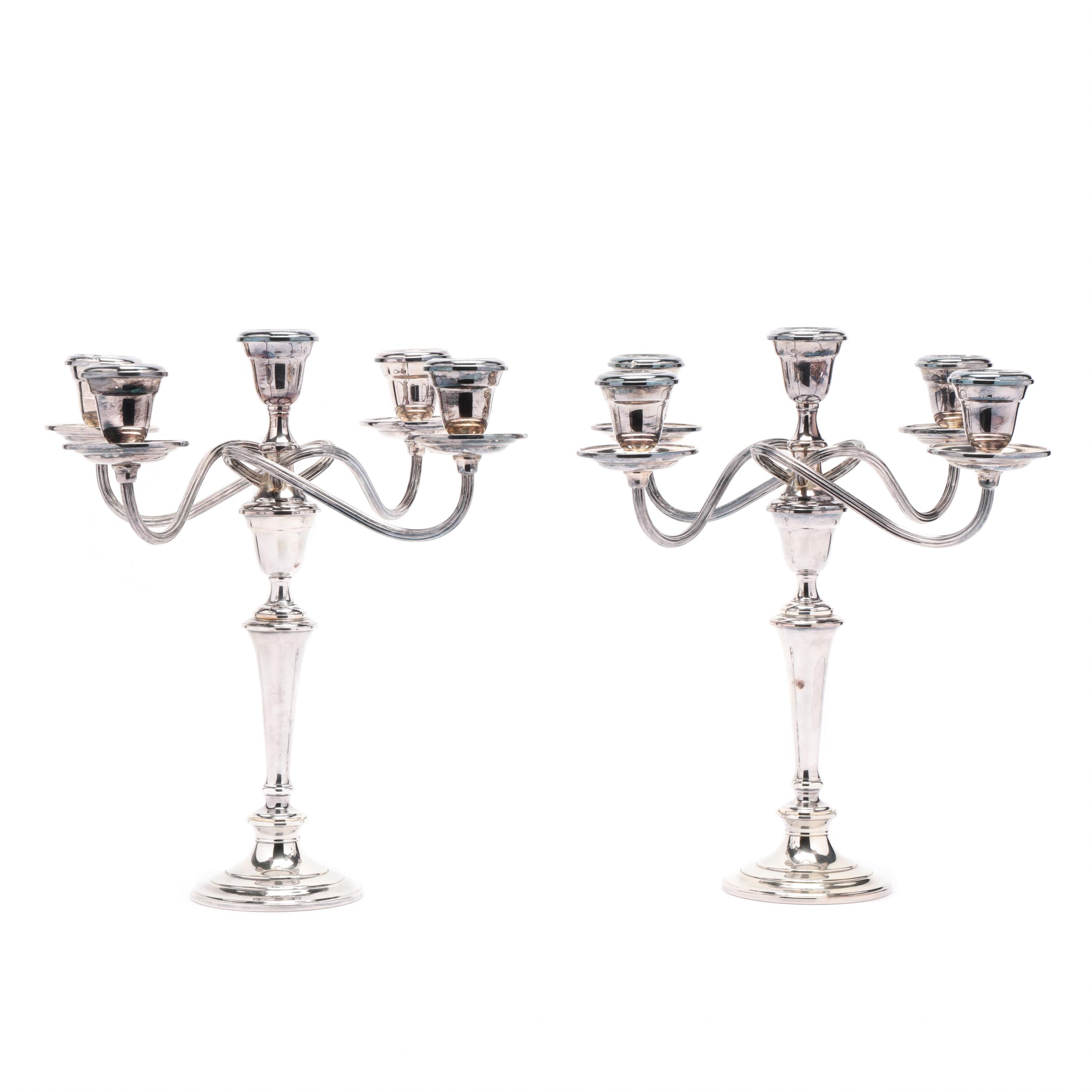 A Pair of Gorham Silverplate Candelabra (Lot 1262 - Estate Jewelry