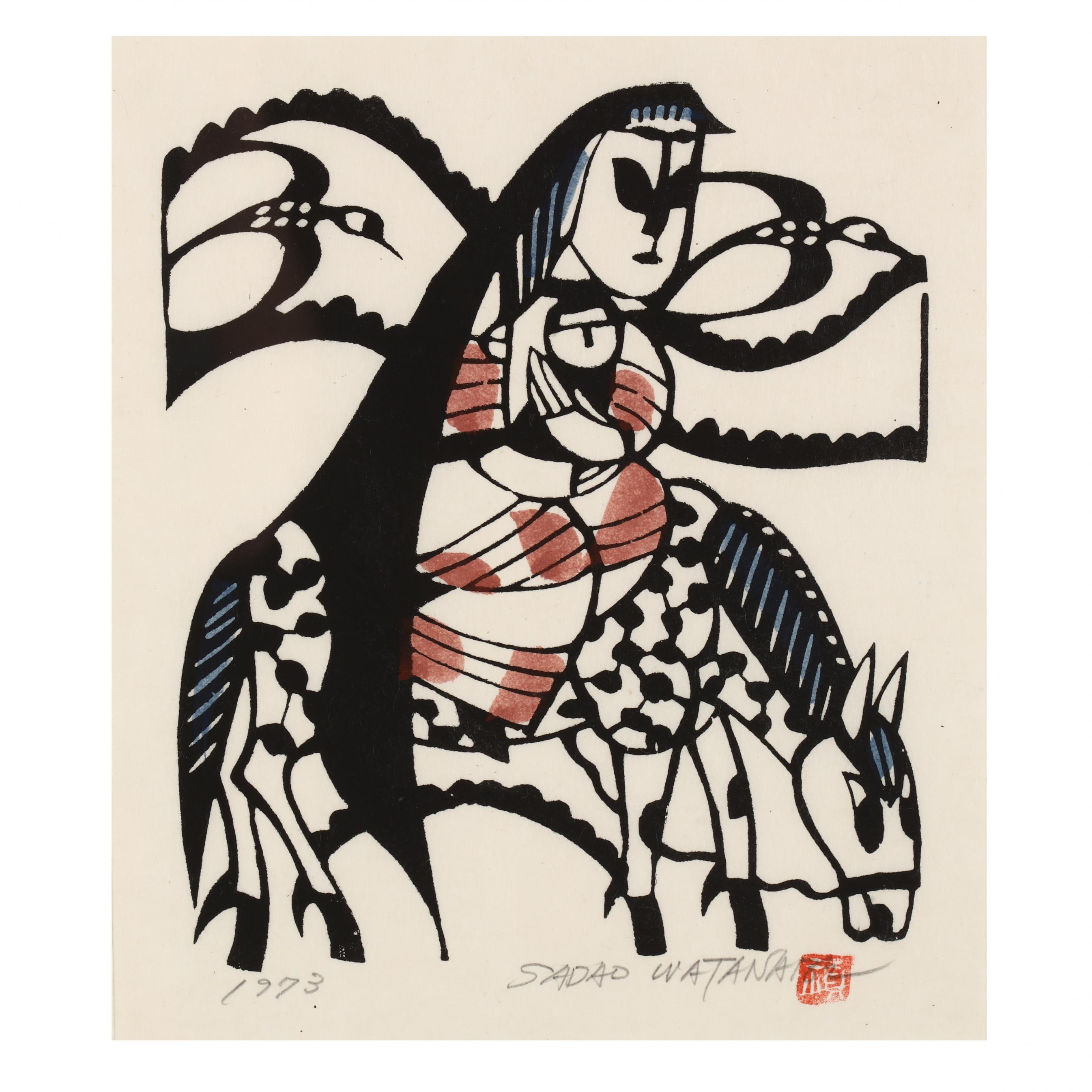 Sadao Watanabe (Japanese, 1913-1996), Four Woodblock Prints