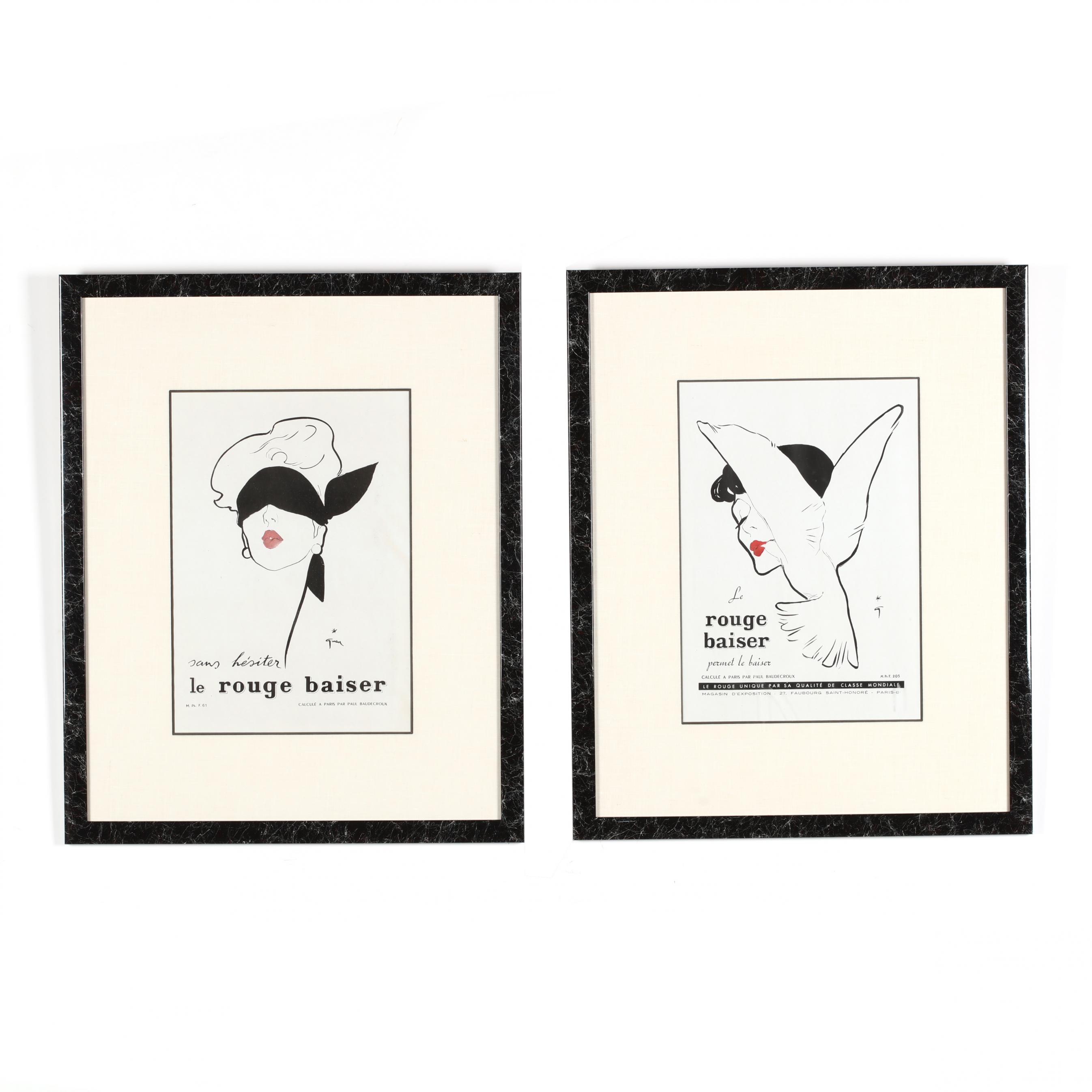 Rouge Baiser, Cosmetics — Original adverts and images
