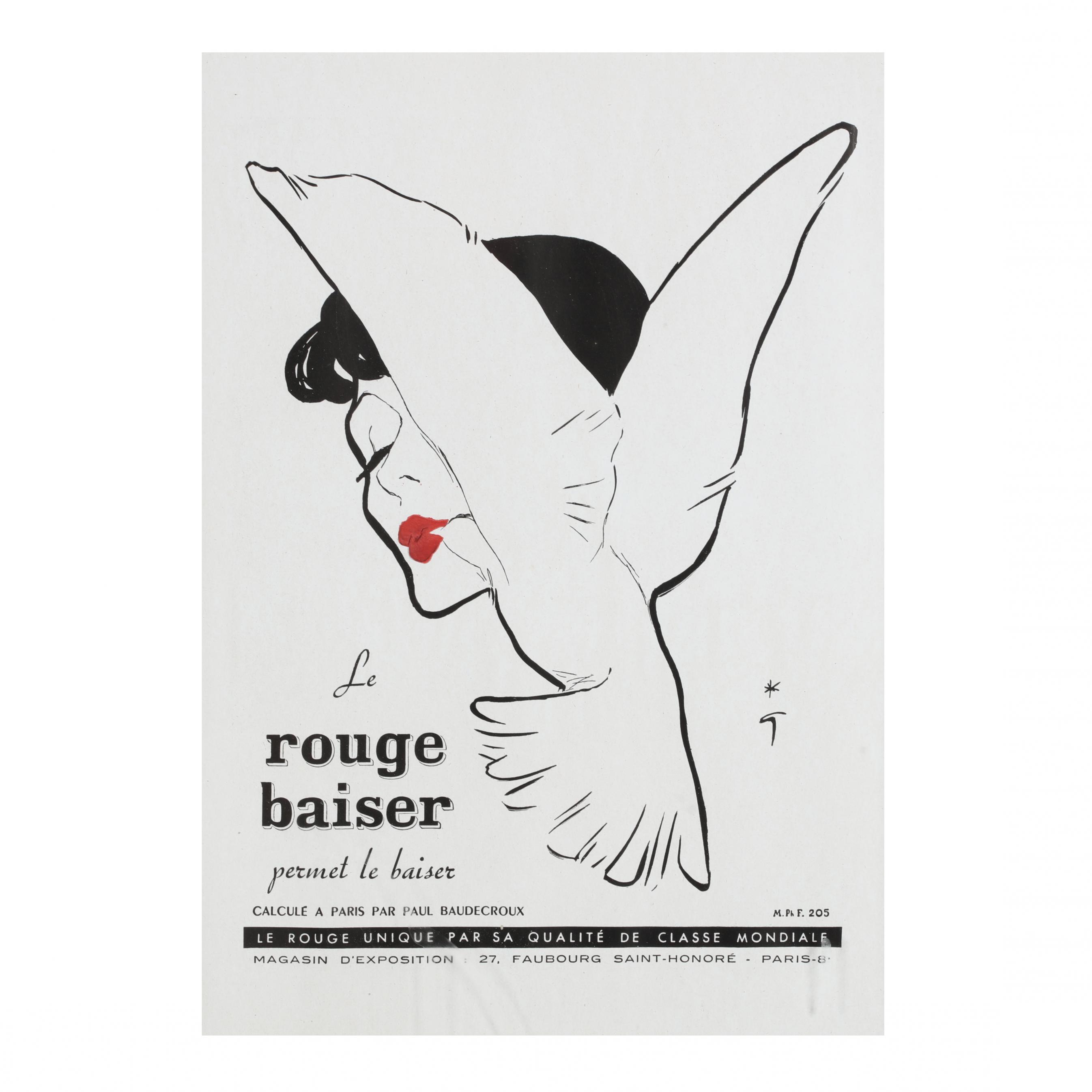 after René Gruau (French, 1909–2004), Two Vintage 