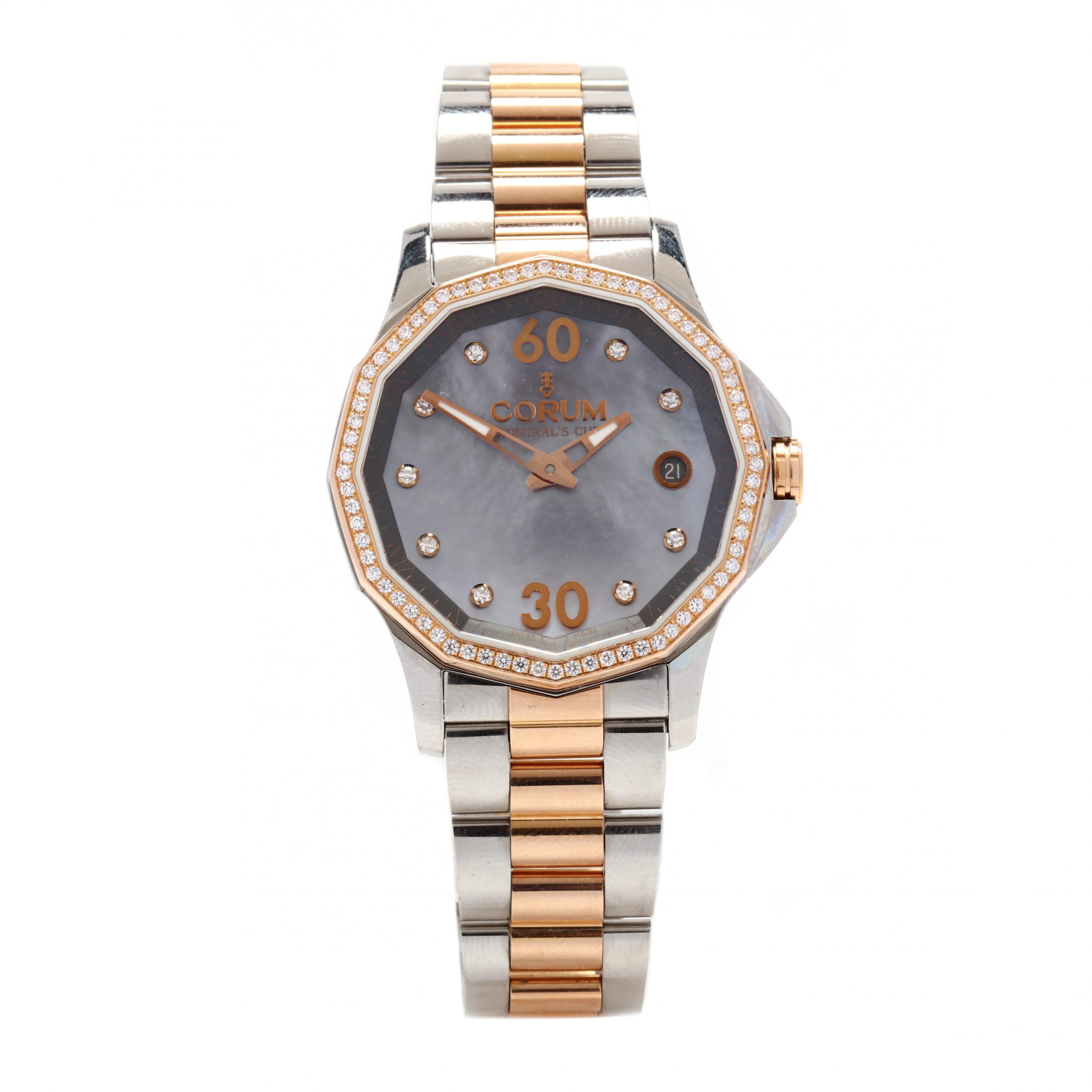 18KT Rose Gold and Stainless Steel Admiral's Cup Legend Watch