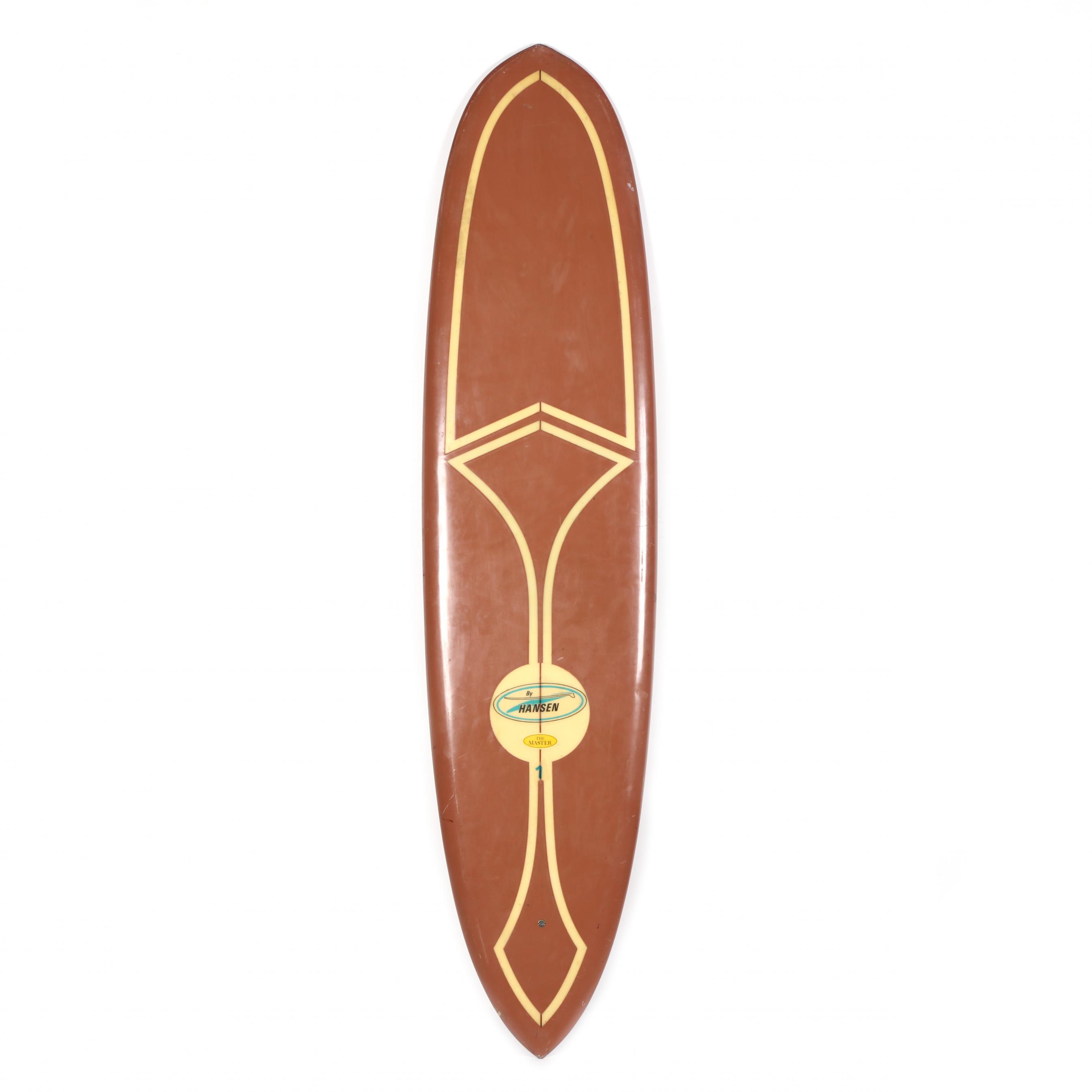 Vintage The Master 7 ft. Surfboard by Hansen (Lot 3462 Vintage The Master 7 ft. Surfboard by Hansen (Lot 3462