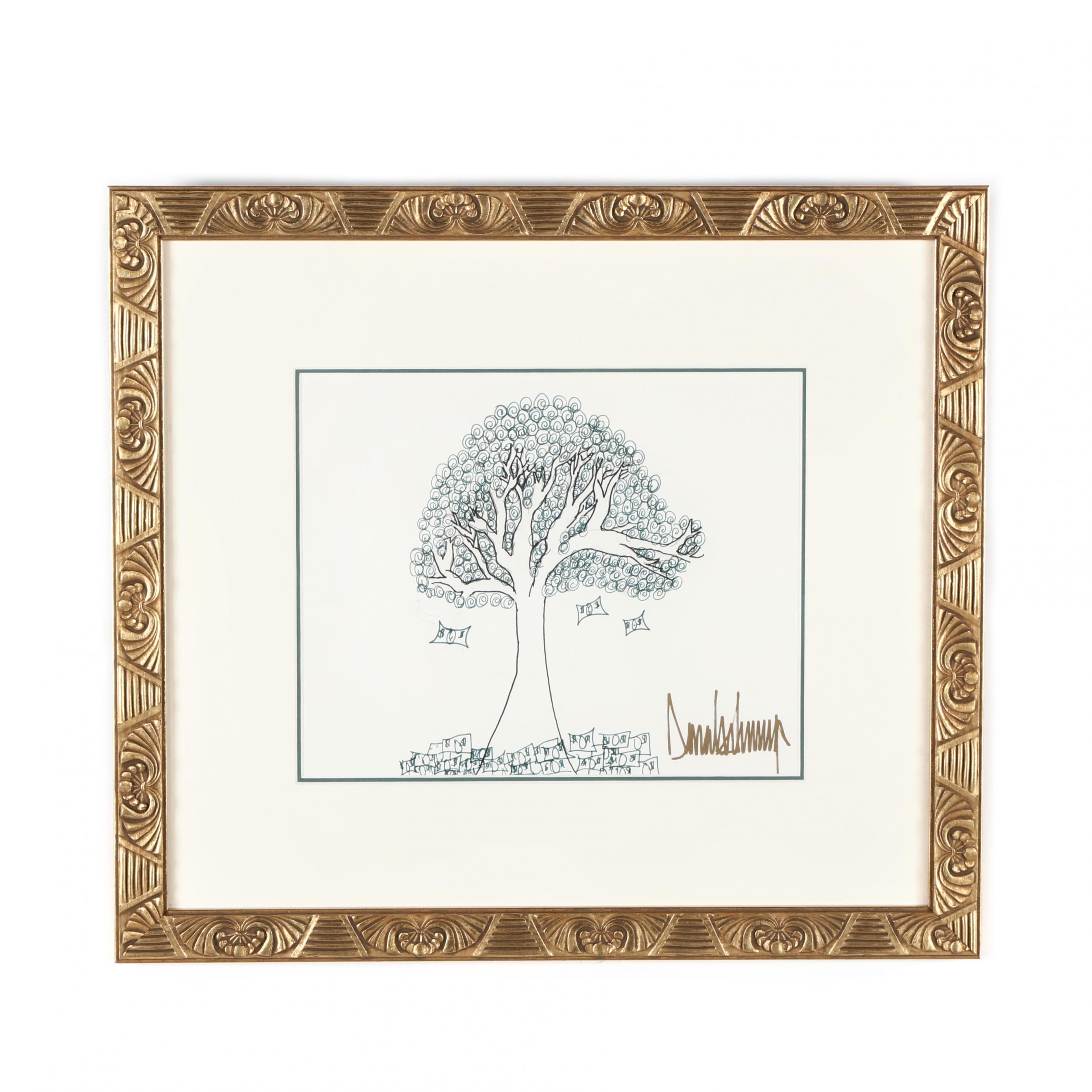 Donald Trump Original Artwork, Money Tree Drawing (Lot 267 - The Holiday  Estate AuctionDec 17, 2020, 10:00am)