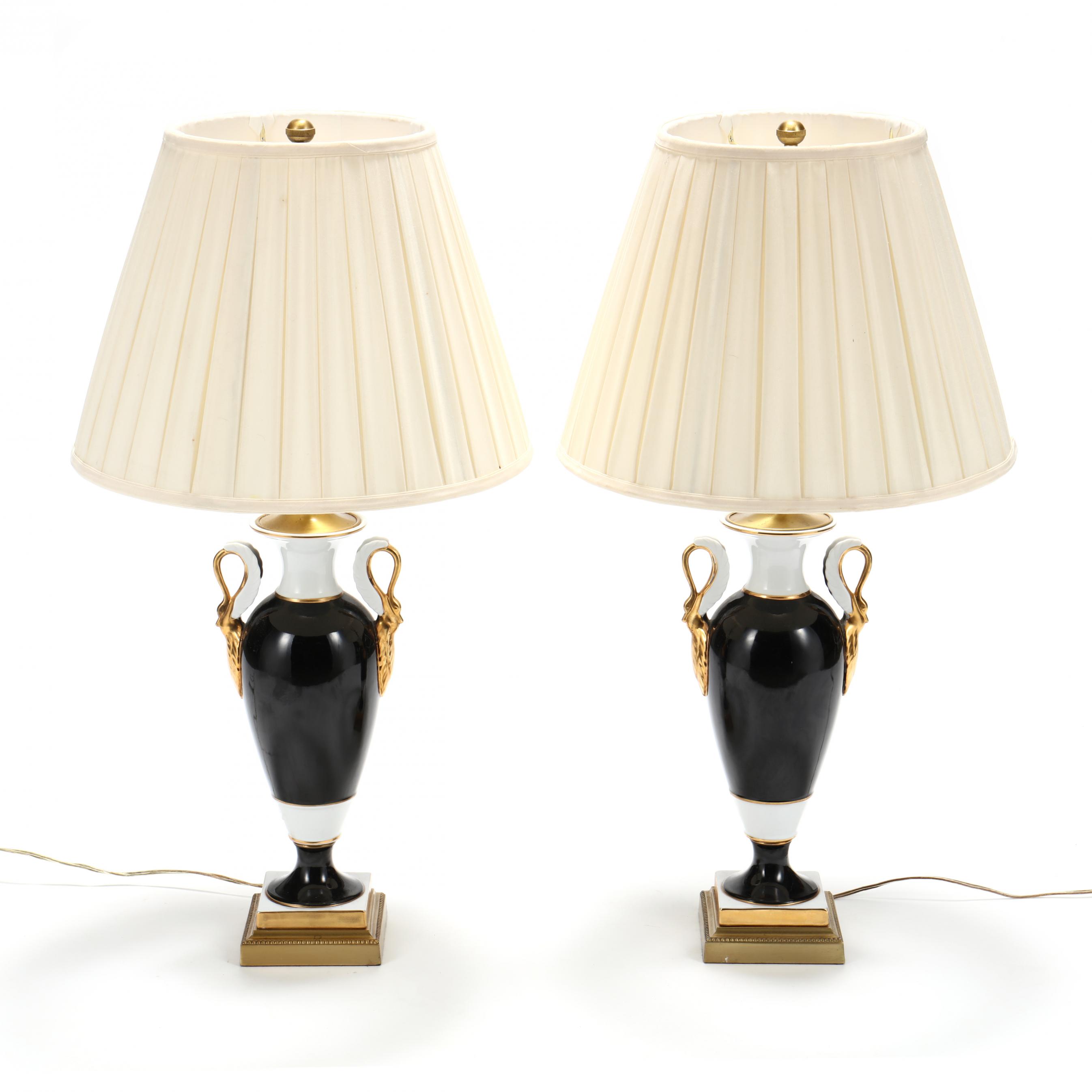 Frederick Cooper Pair of Swan Table Lamps Lot 59 The Holiday Estate AuctionDec 17 2020 10 00am
