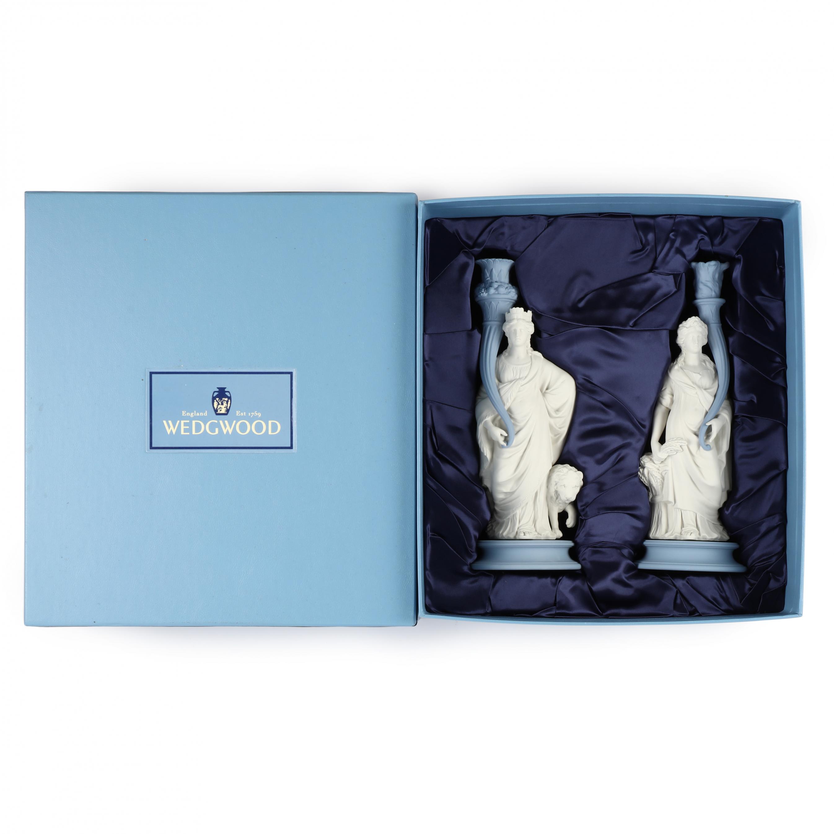 Wedgwood Genius Collection Pair of Candlesticks, Ceres and Cybele 