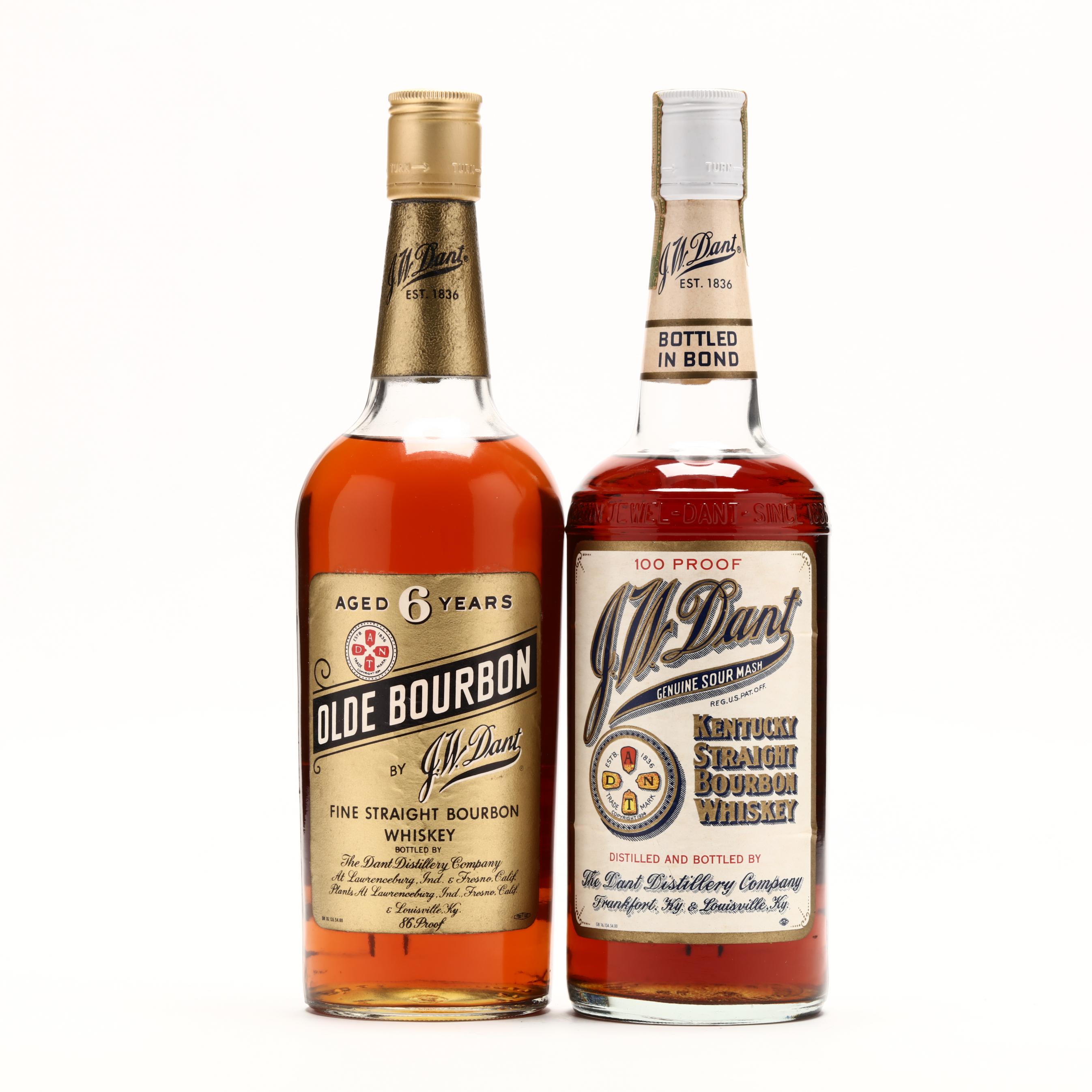 J.W. Dant Bourbon Whiskey (Lot 1062 - Rare SpiritsFeb 5, 2021, 12