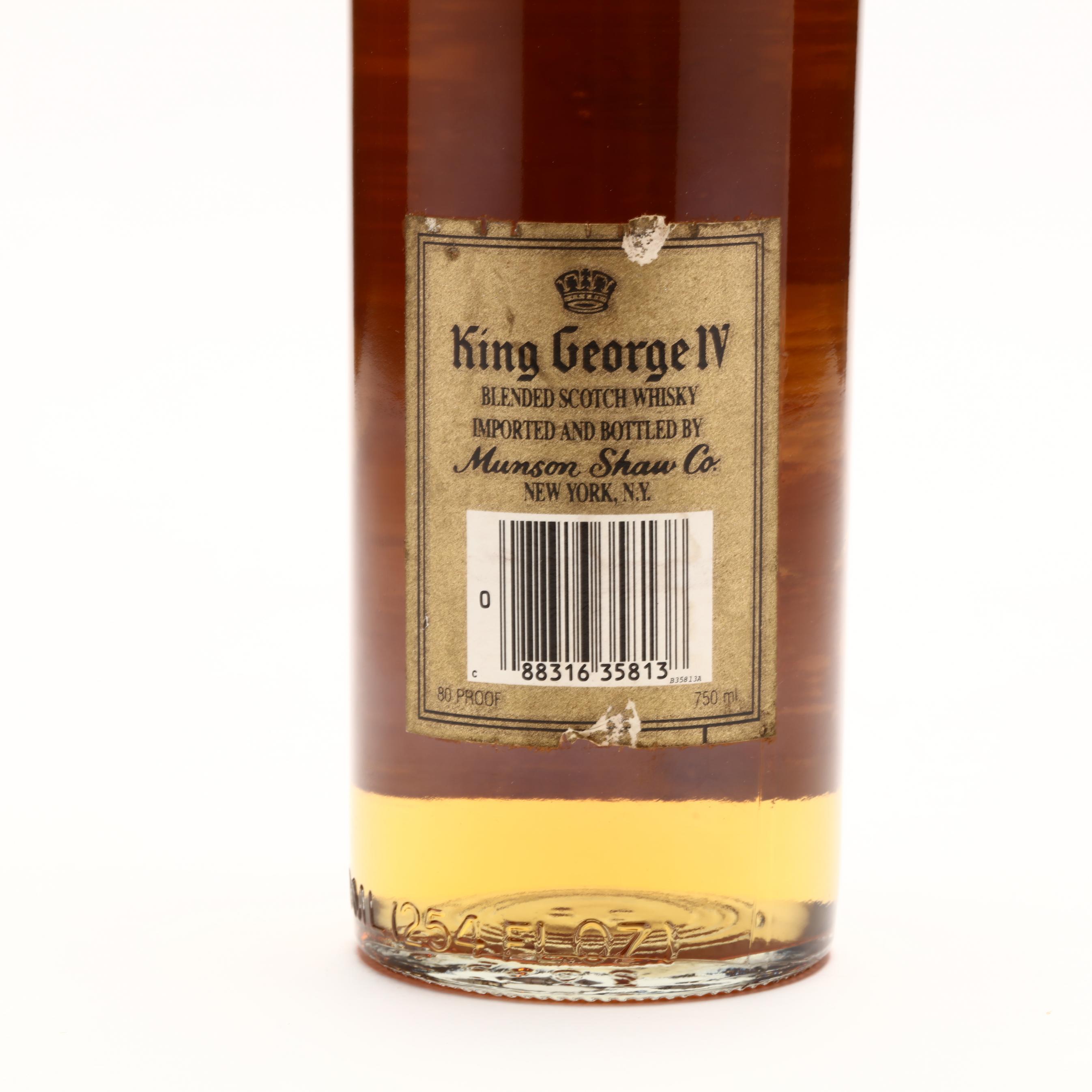 King George IV Scotch Whisky (Lot 1134 - Rare SpiritsFeb 5 King George IV Scotch Whisky (Lot 1134 - Rare SpiritsFeb 5