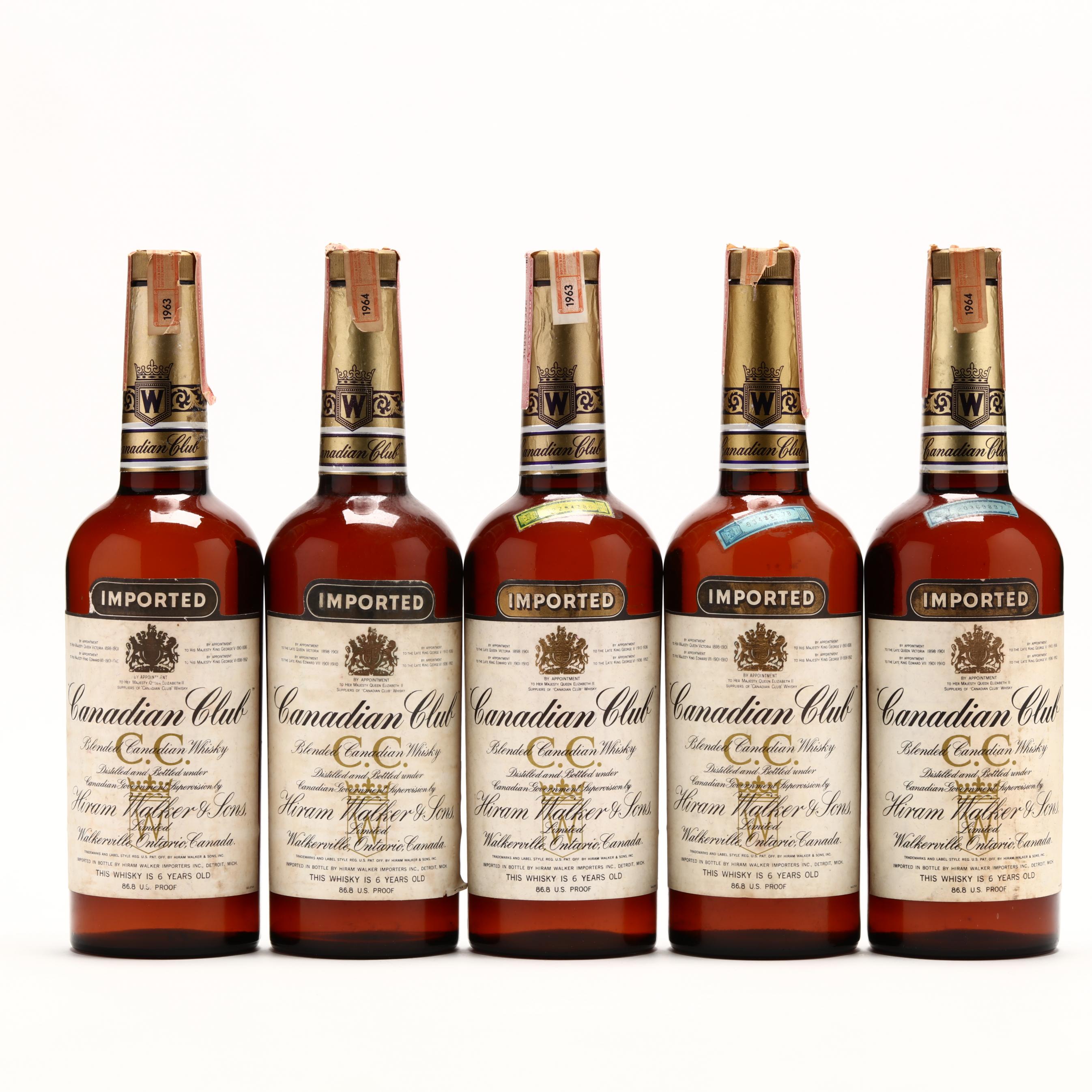 未開封•古酒】Canadian Club 6years old 5本セット Canadian Club