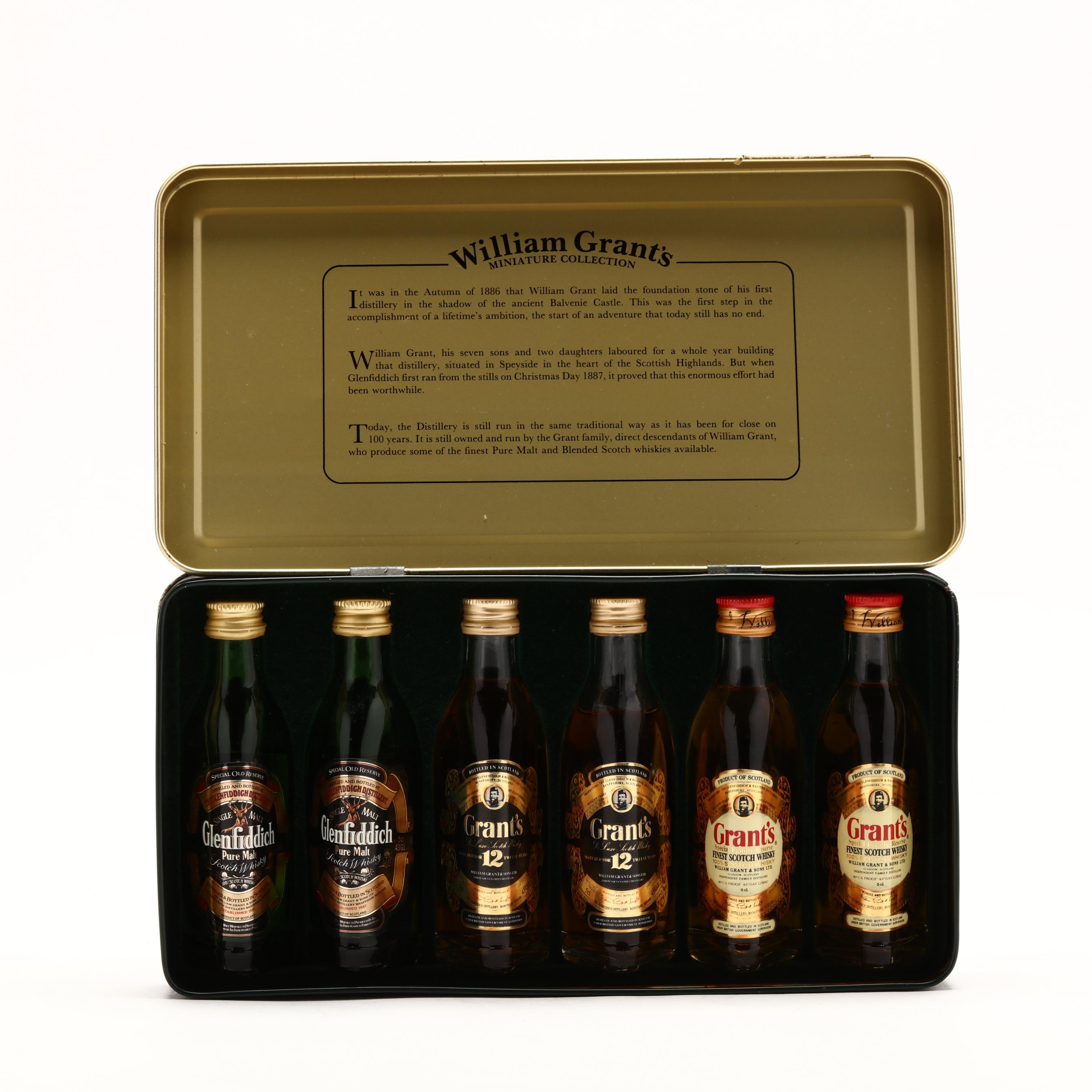 William Grant's Miniature Bottle Collection With Tin Box (Lot 1165