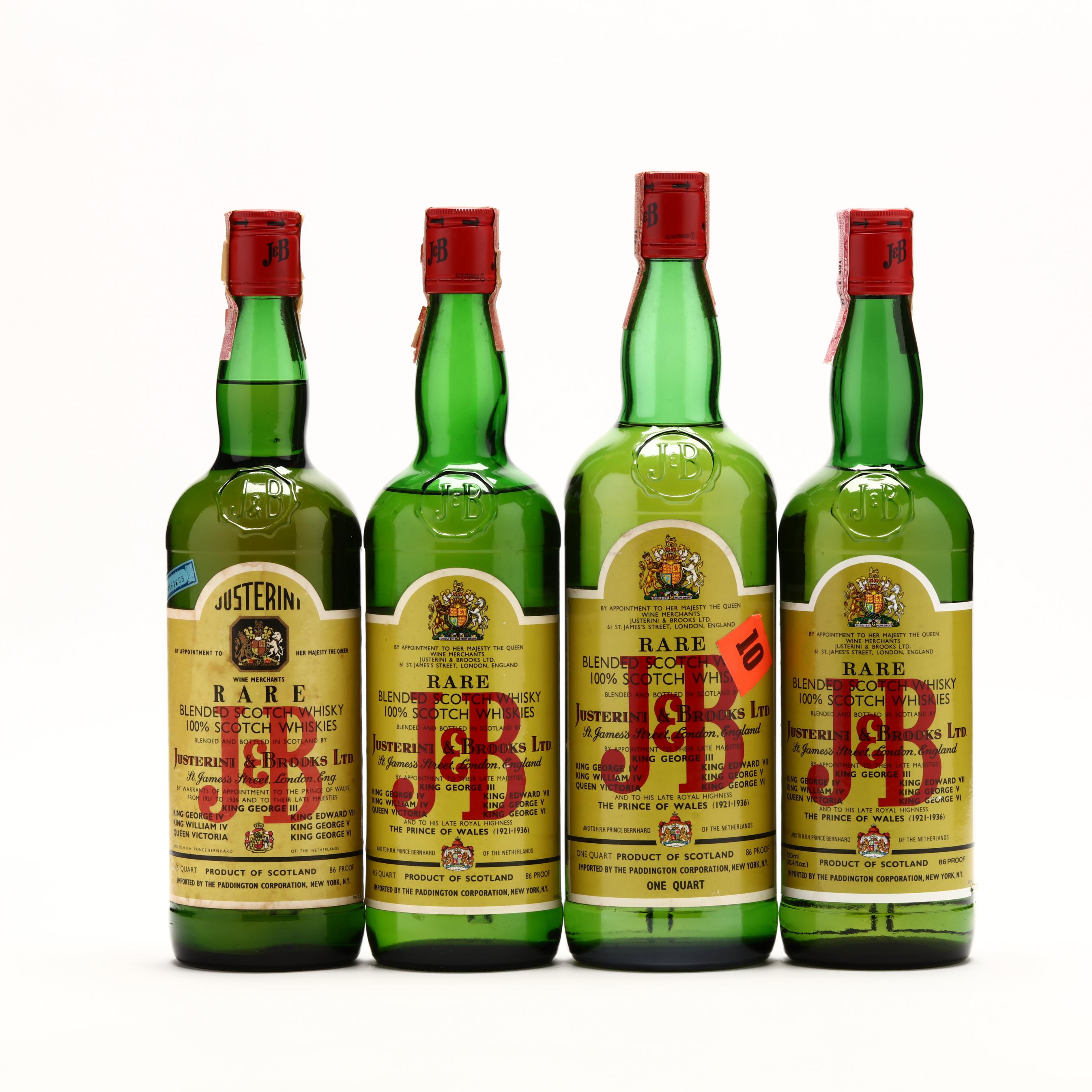 J&B Justerini & Brooks Rare Blended Scotch Whisky (Lot 1148 - Rare  SpiritsFeb 5, 2021, 12:00pm)