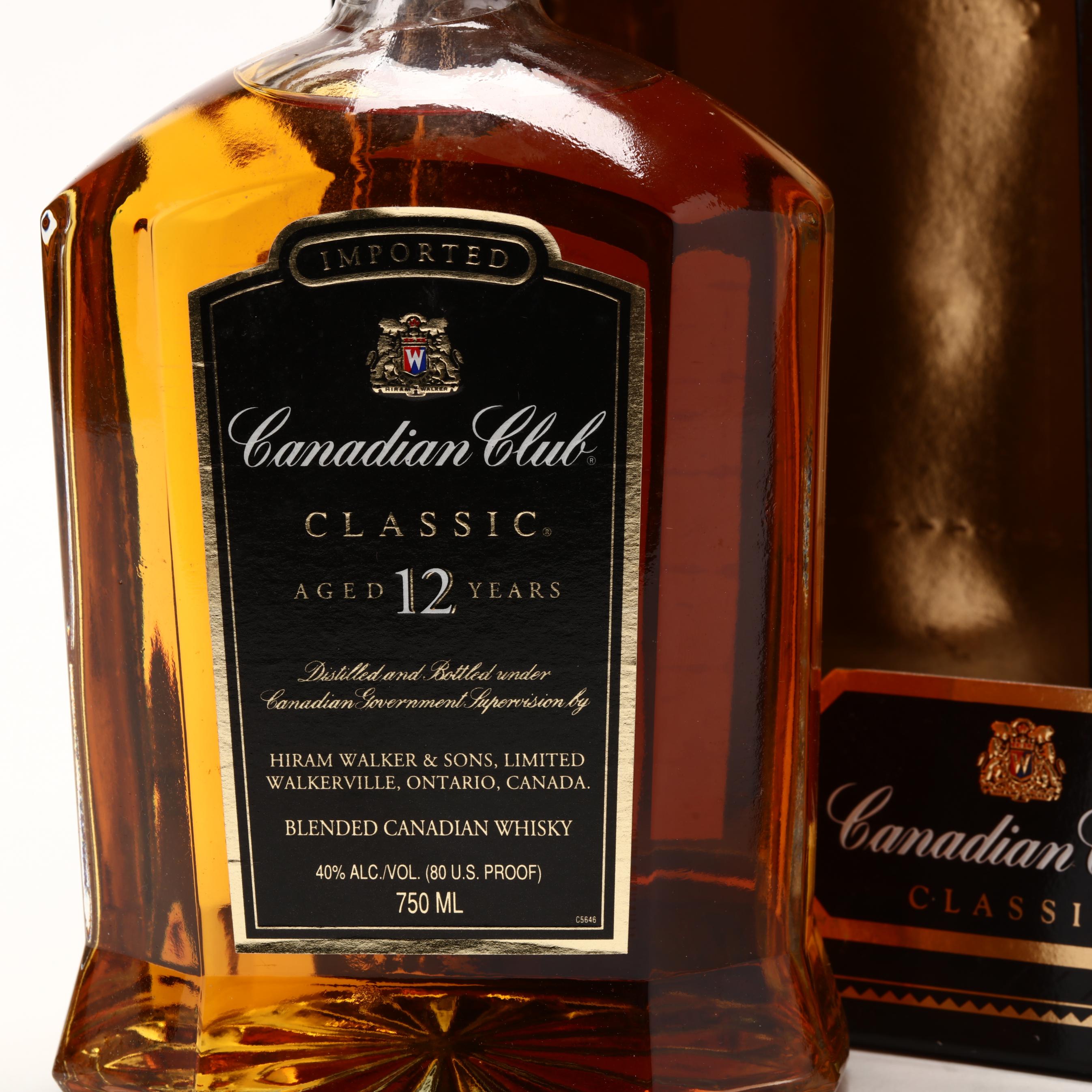Canadian Club Classic Whisky Bottle & Glasses Gift Set (Lot 1201