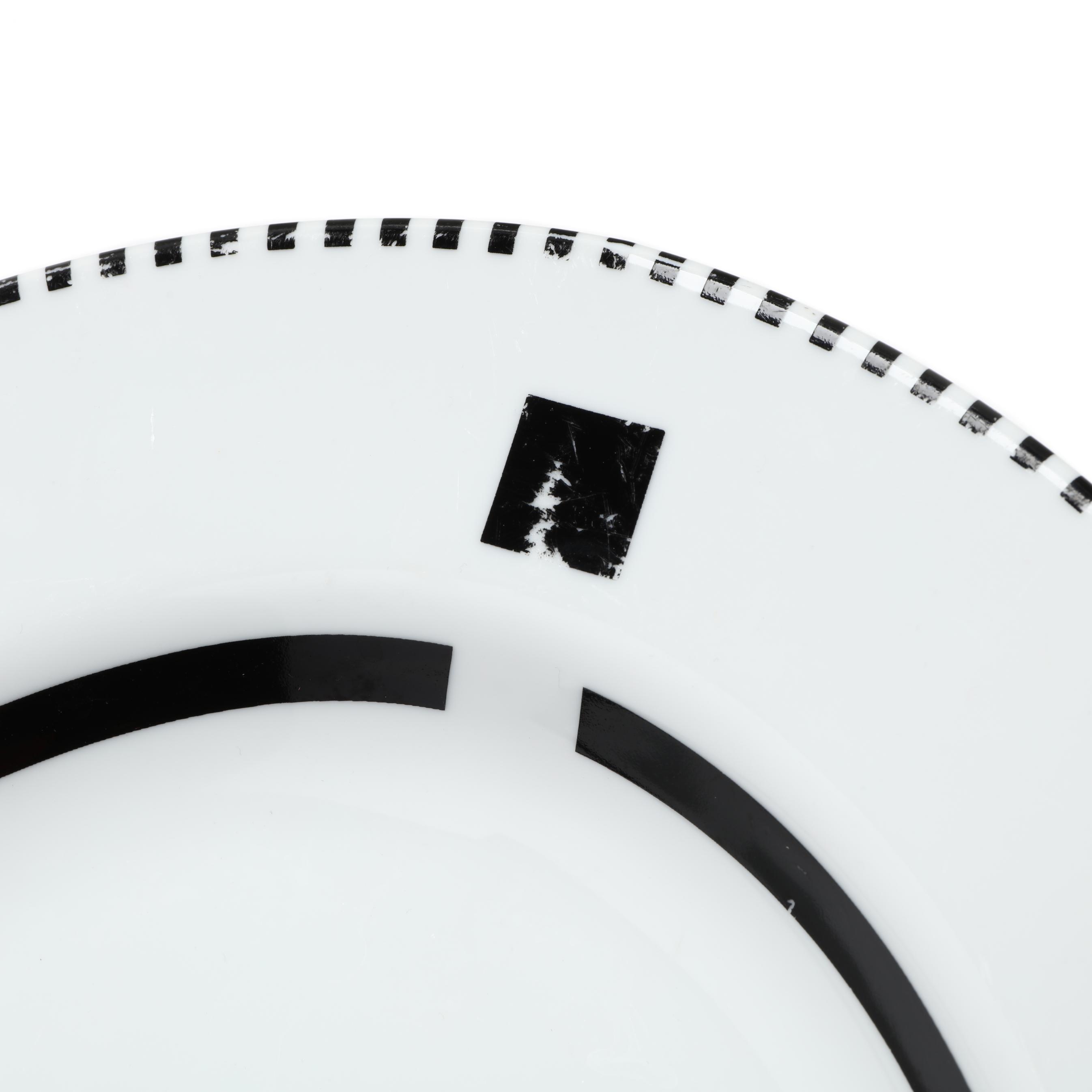 Grouping of Swid Powell Tuxedo and Dots Porcelain Dinnerware