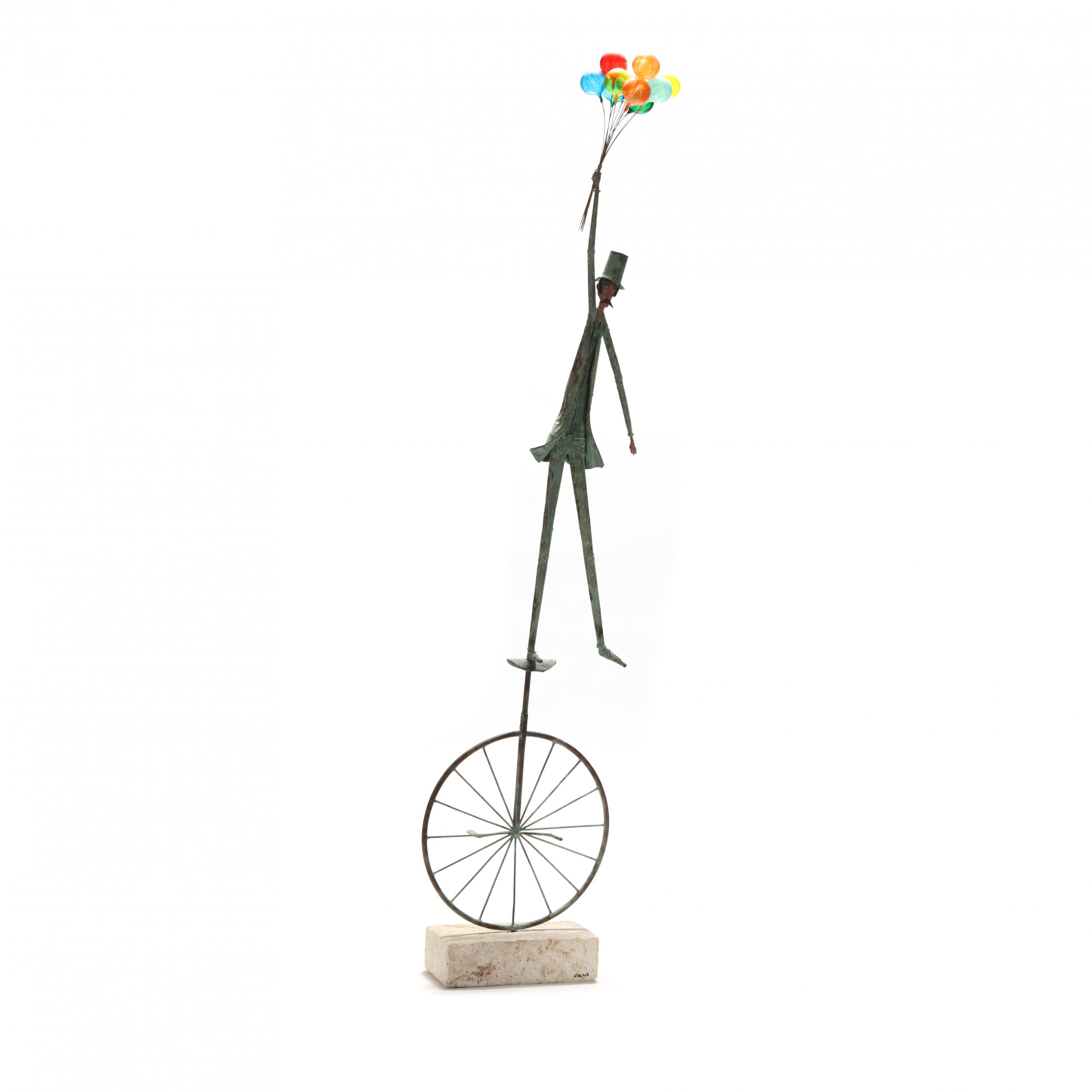 Jim Lewk (French/American), Balloon Man on Unicycle (Lot 2059