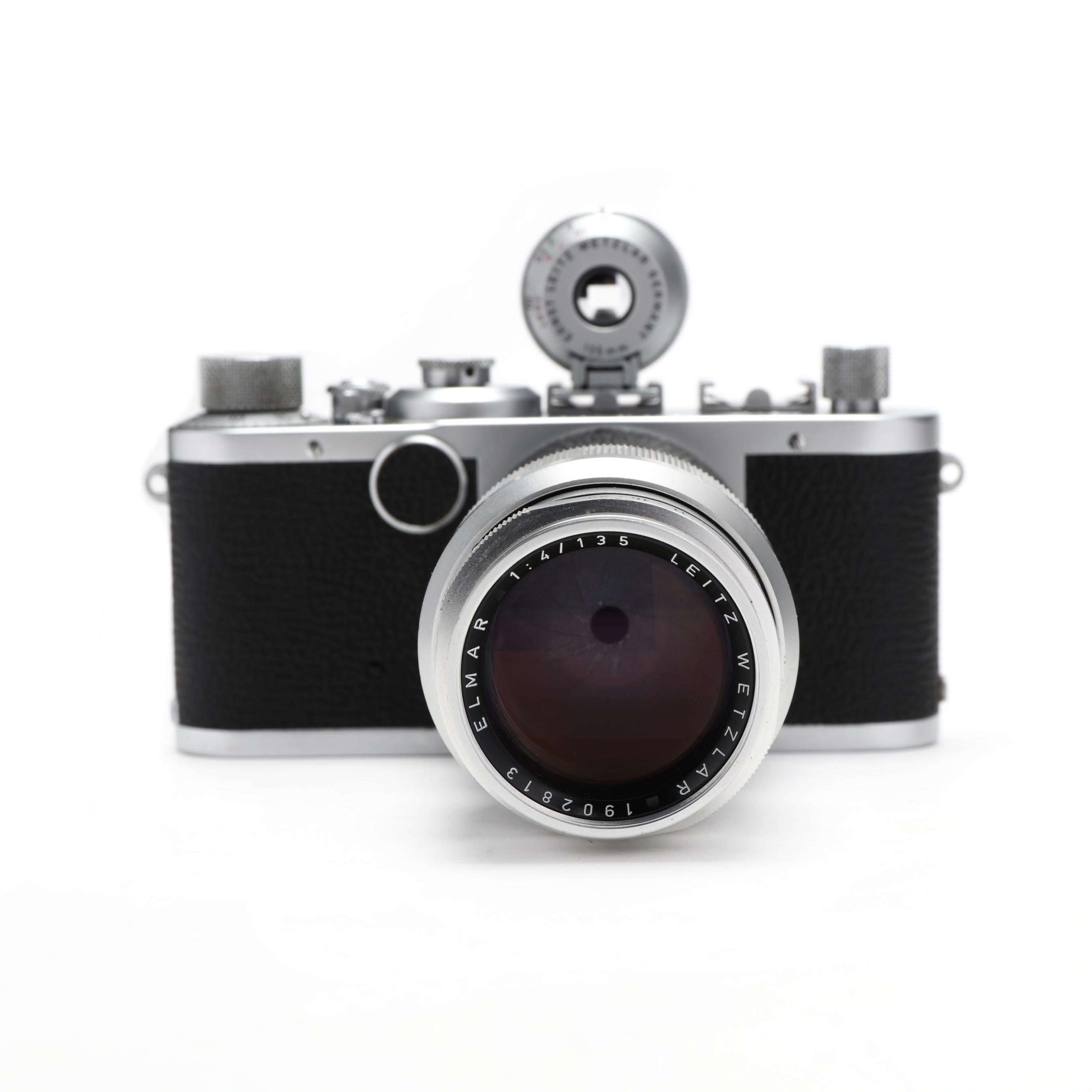 Two Vintage Leica D.R.P. Leitz Wetzlar Rangefinder Cameras With
