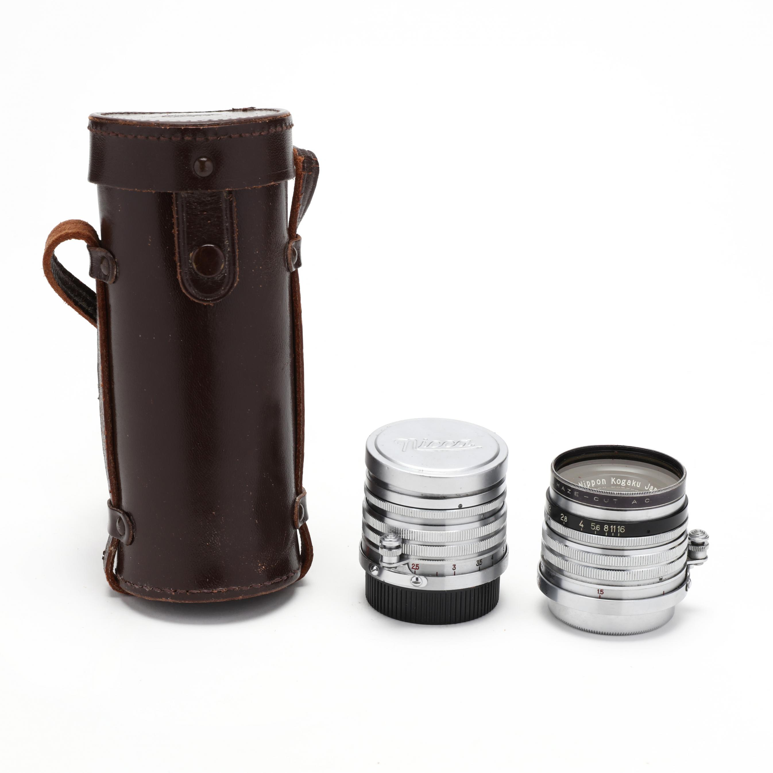 Two Nippon Kogaku Nikkor H.C 5cm 50mm f/2 Lenses, with Walz