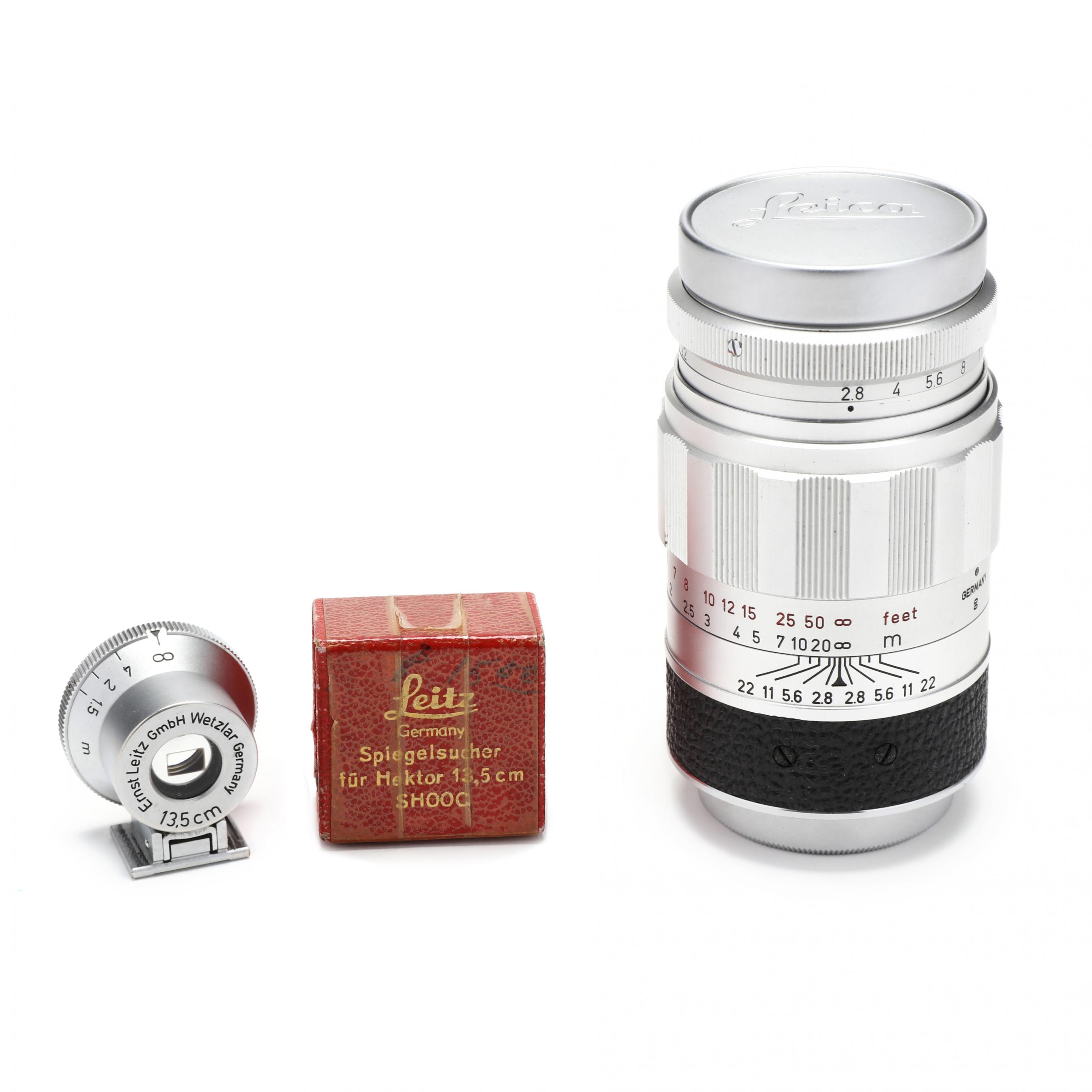 Leica Leitz Wetzlar Elmarit F 2.8 90mm Lens, with 13,5 cm