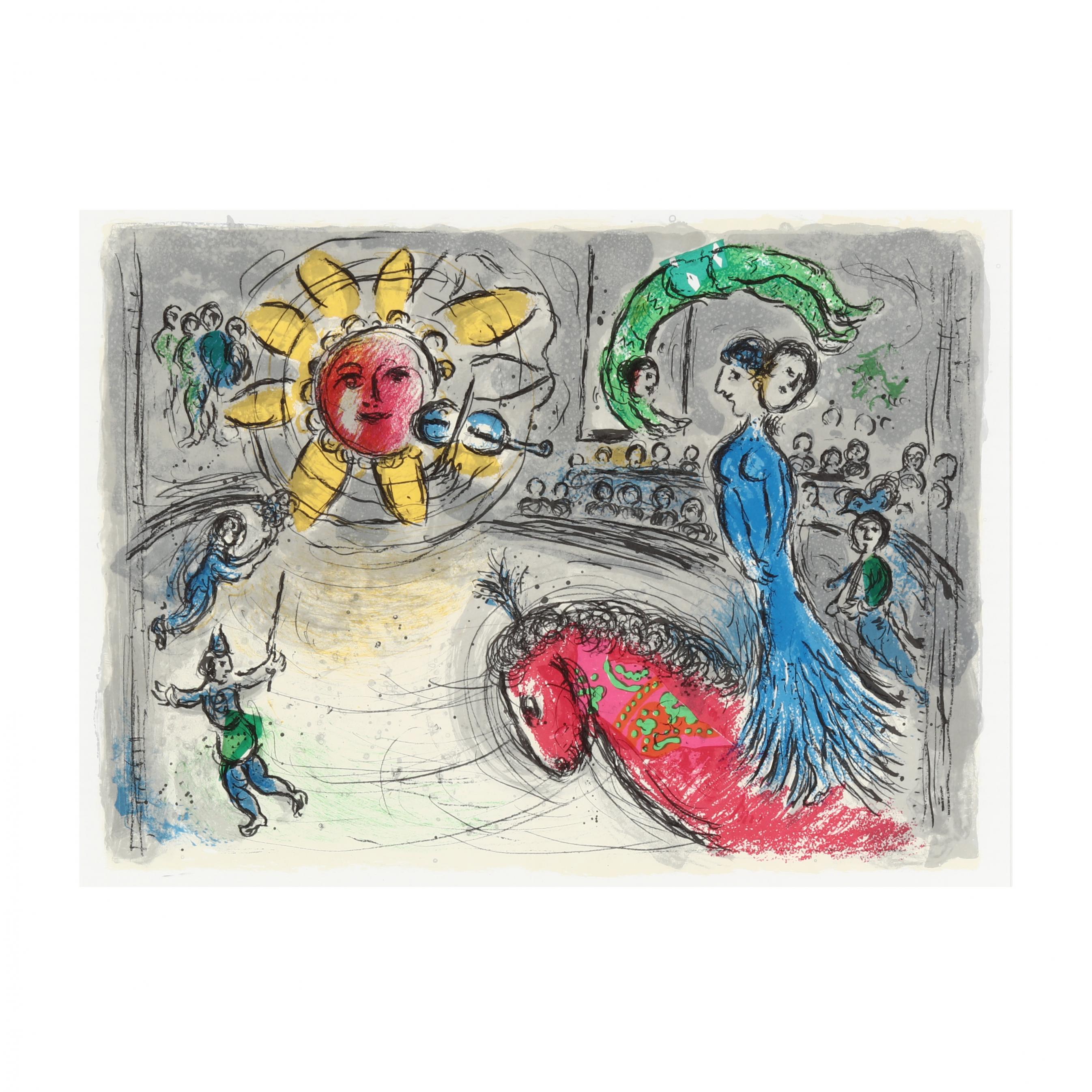 Marc Chagall (French/Russian, 1887-1985), Sun with Red Horse (Lot