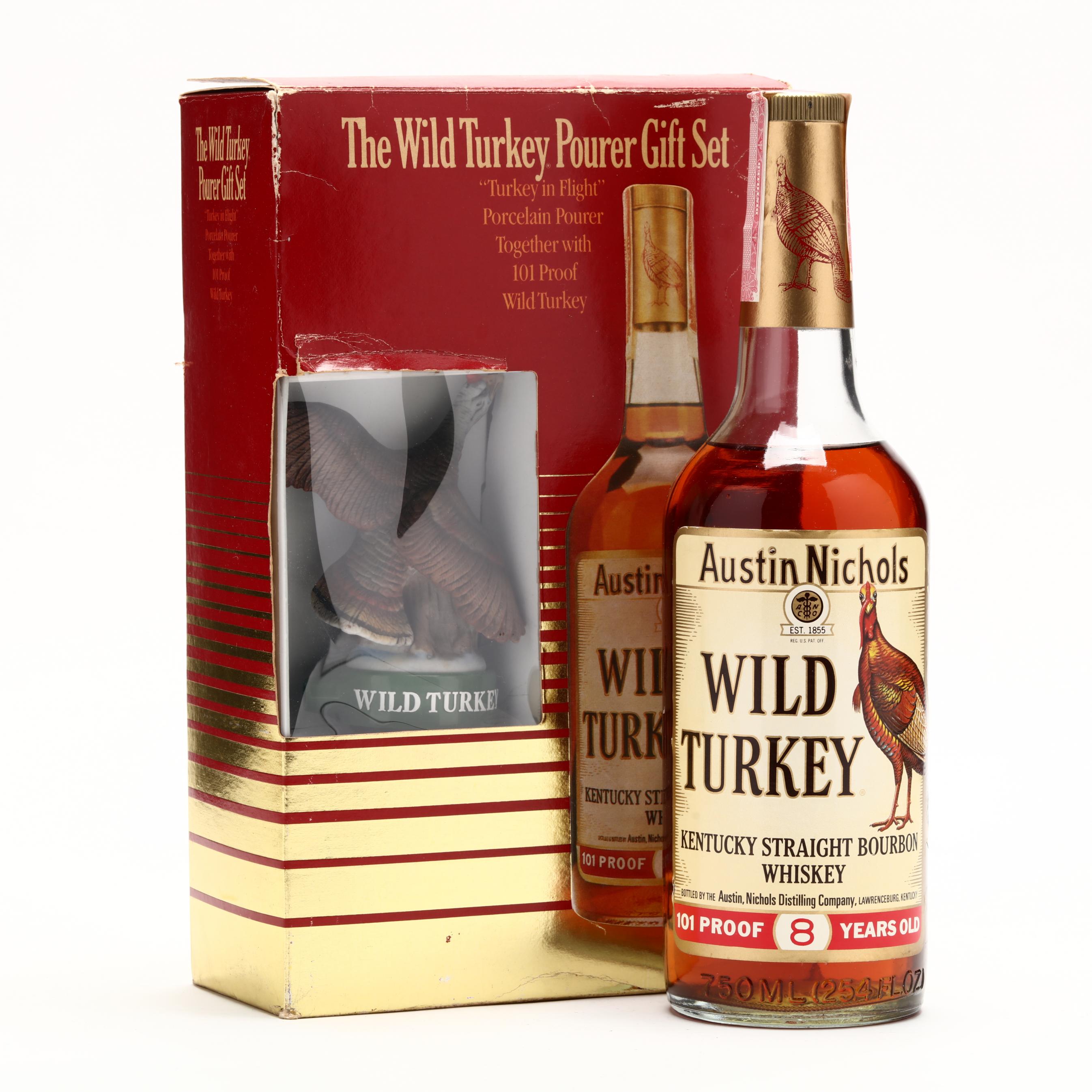 Wild Turkey Bourbon Whiskey & Pourer Gift Set (Lot 3014 - Rare