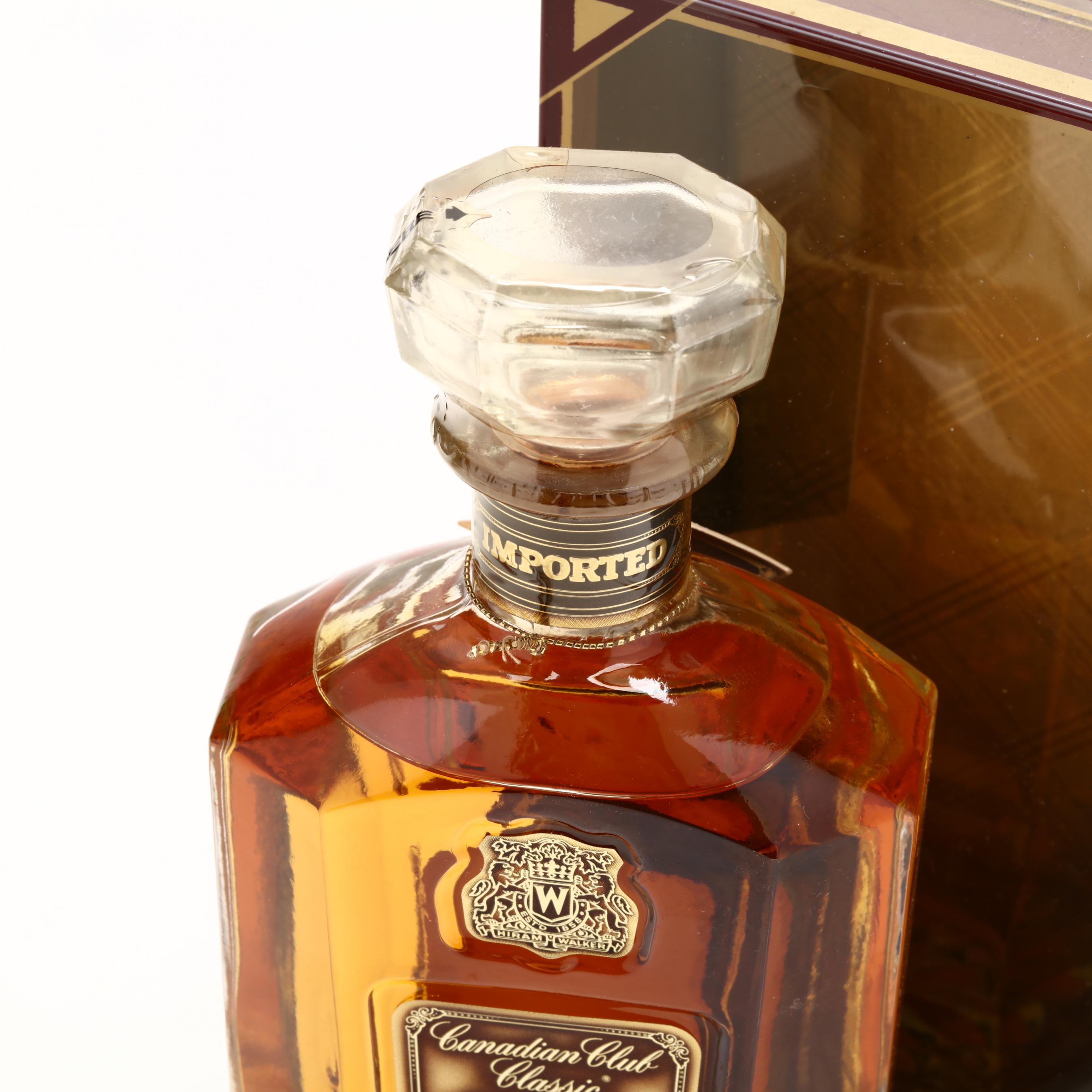 Canadian Club Classic Whisky Bottle & Glasses Gift Set (Lot