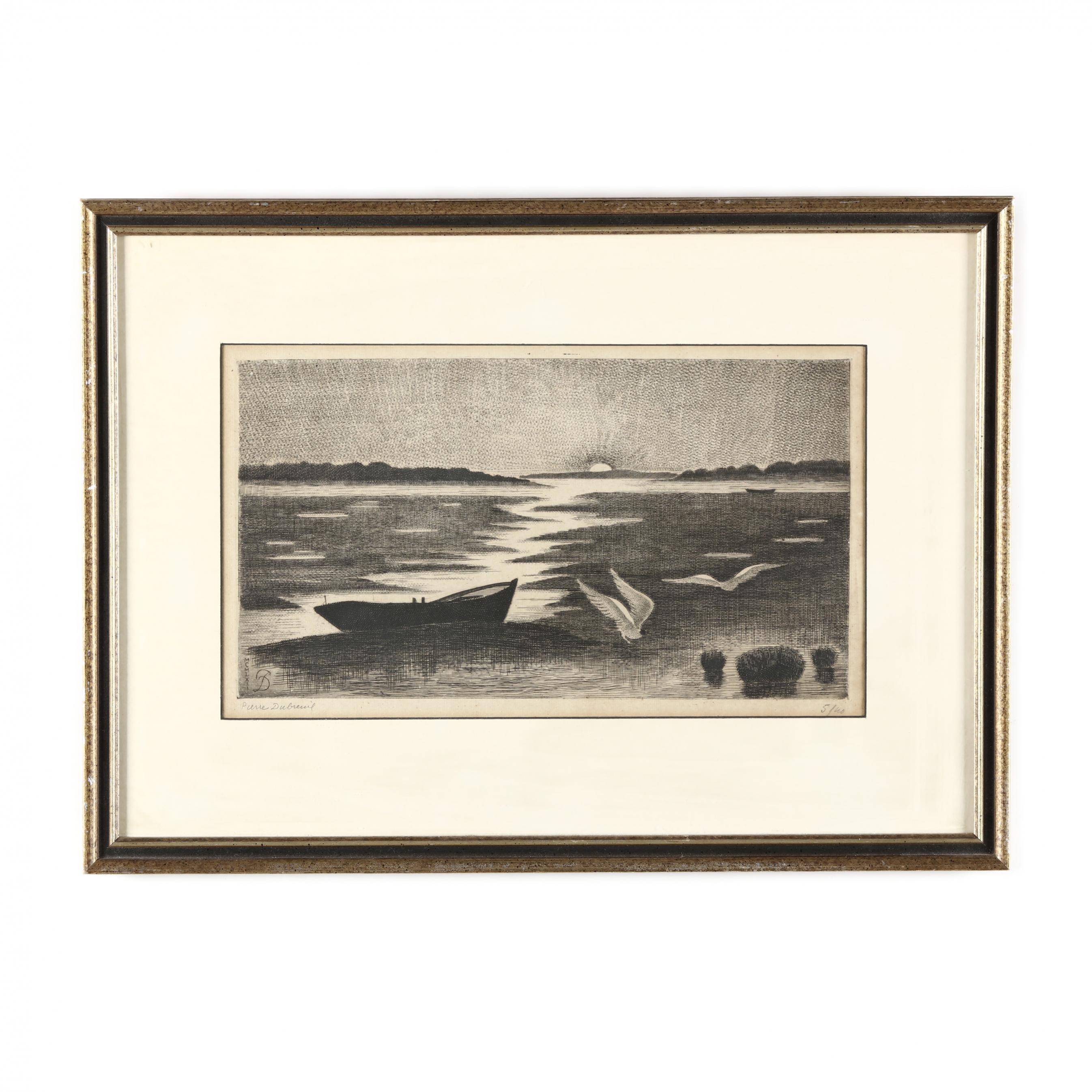 Pierre Dubreuil (French, 1872–1944), Marsh Waterscape (Lot 3248