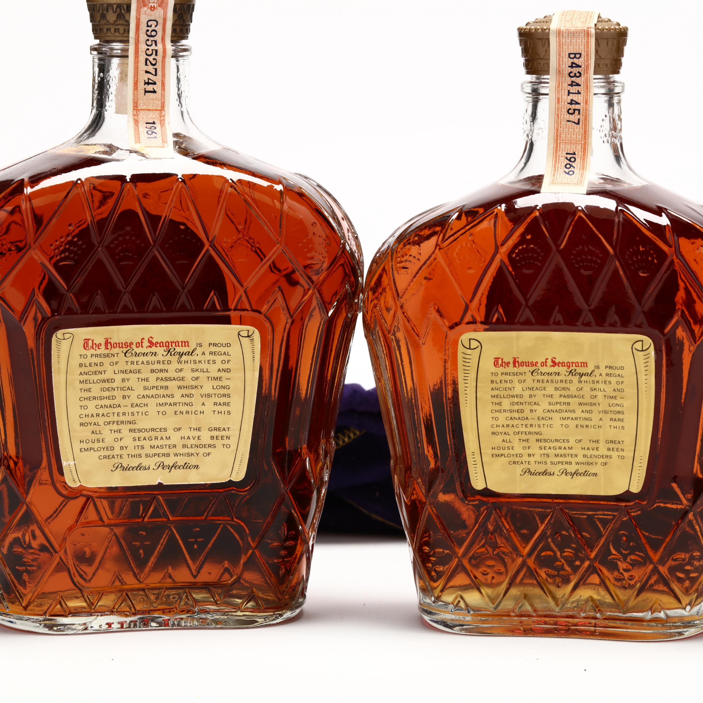 良質  Seagram's Rare - 4165 (Lot Whisky Canadian Royal Crown ブランデー