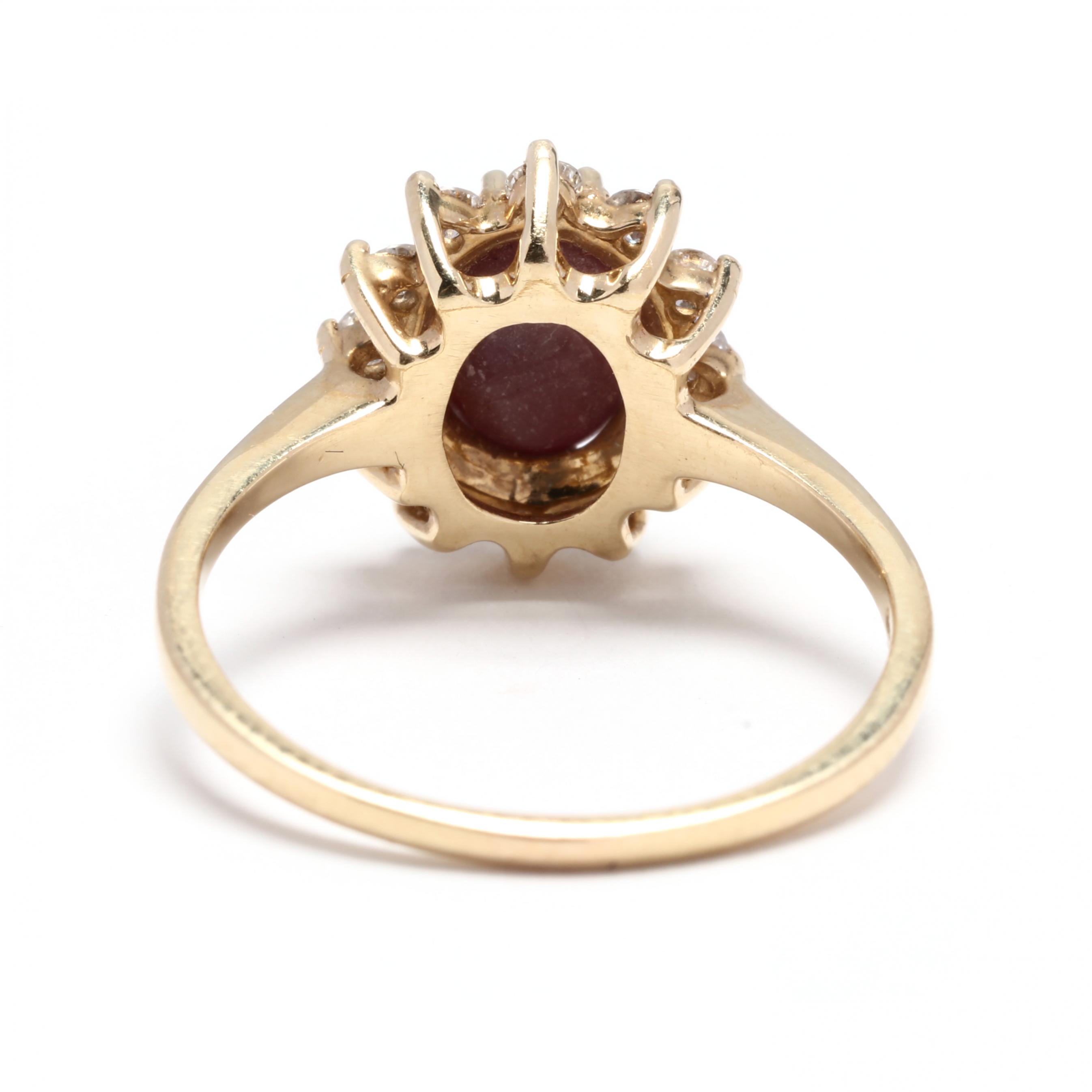 Gold and Star Ruby Ring and Earrings (Lot 1100 - June Estate