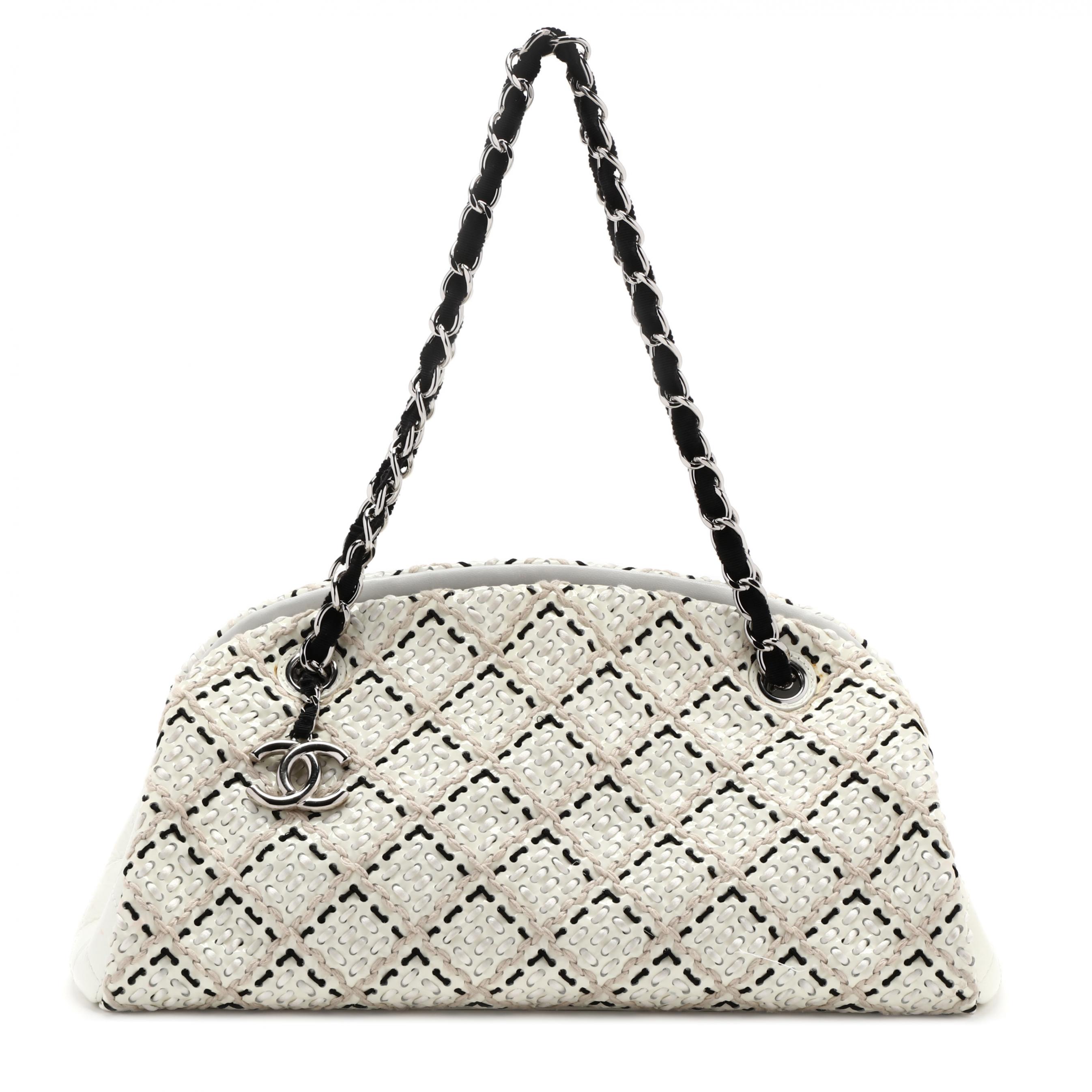 Chanel Small Stitch Just Mademoiselle Bowling Bag - Neutrals