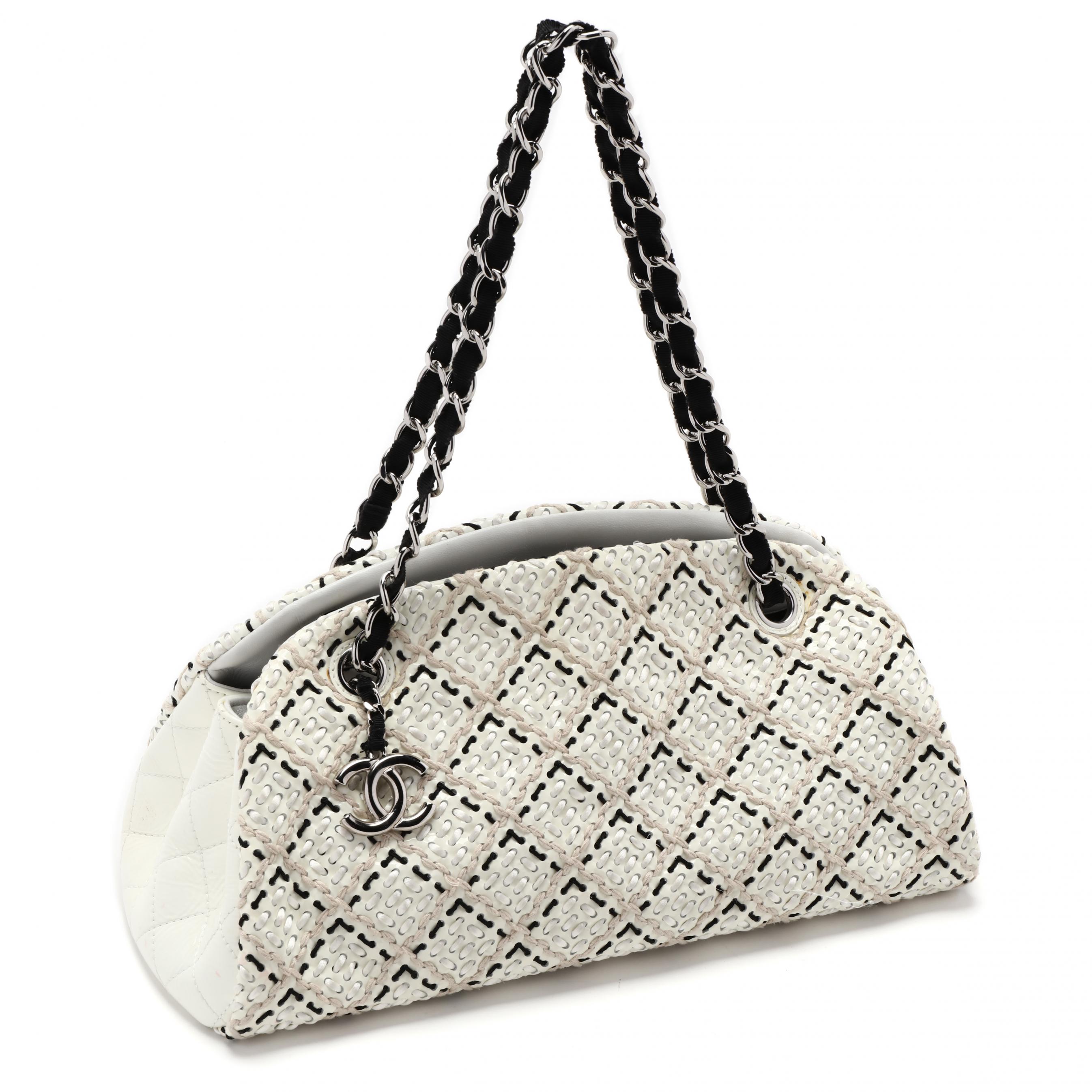 Chanel Small Stitch Just Mademoiselle Bowling Bag - Neutrals