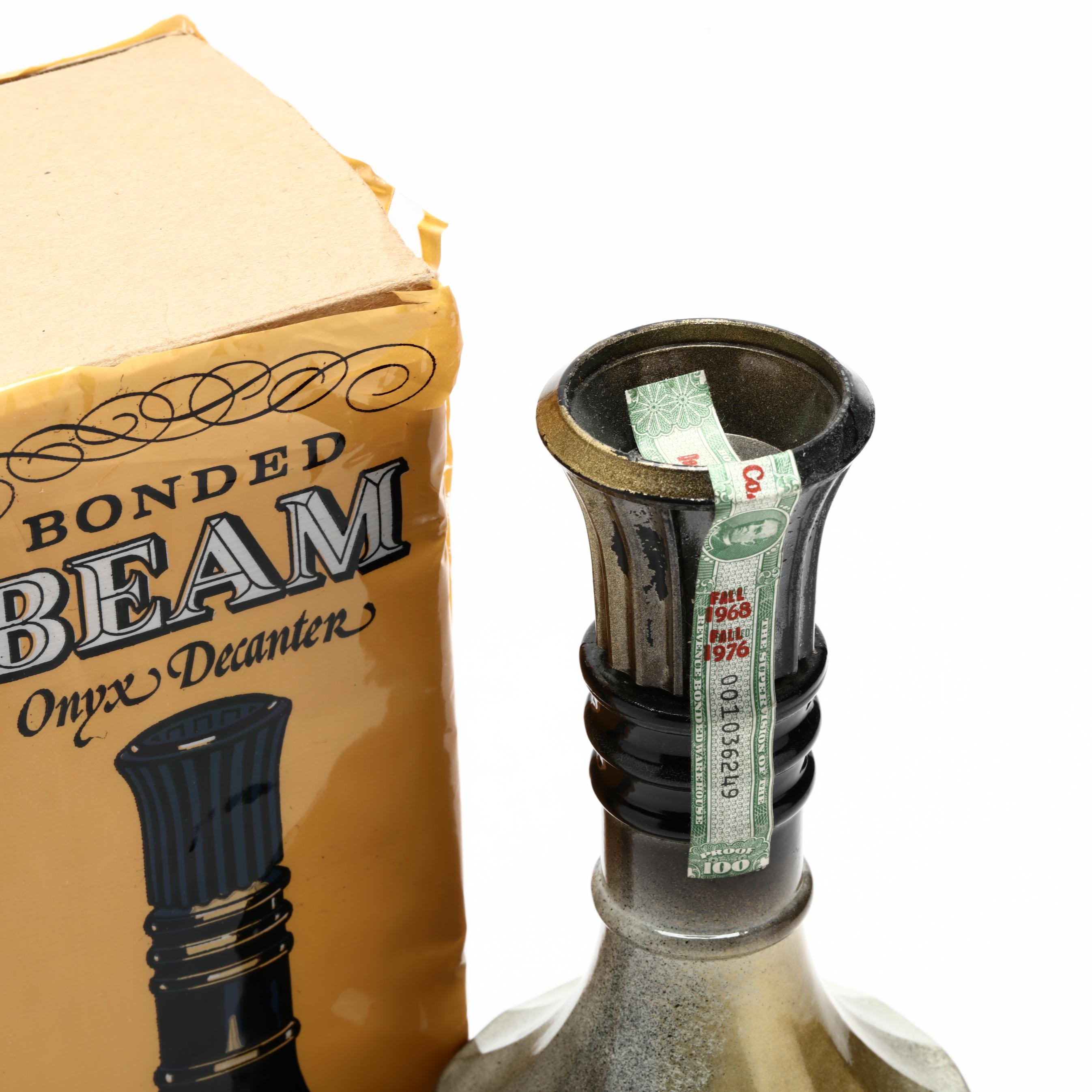 Bonded Beam Straight Bourbon Whiskey in Onyx Decanter (Lot 6052