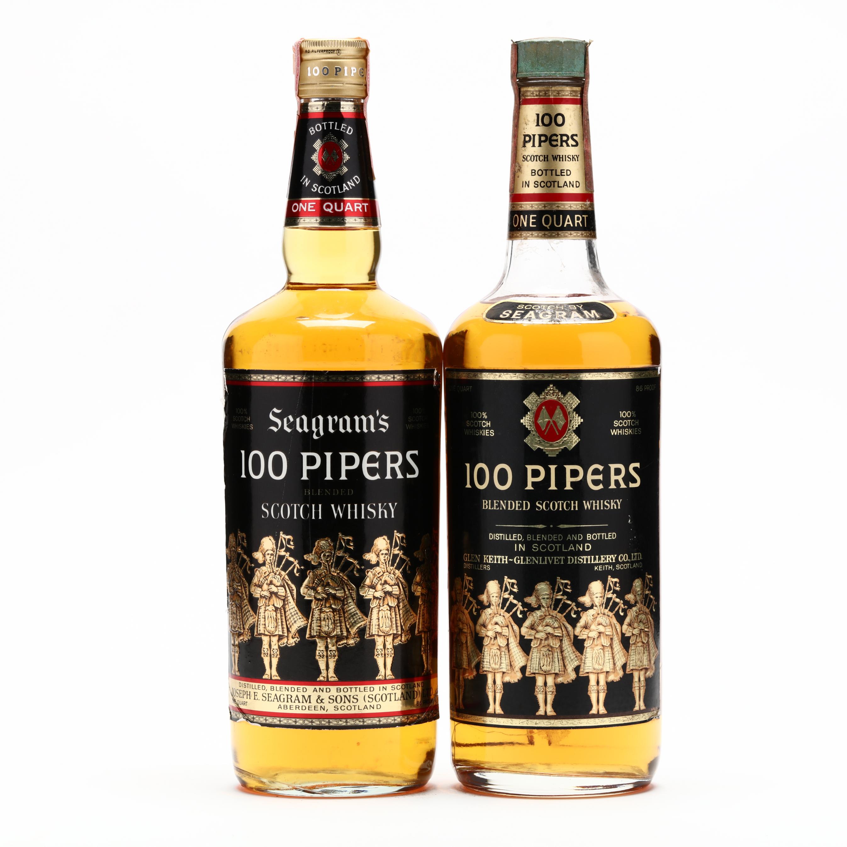 Seagram's 100 Pipers Scotch Whisky (Lot 6151 - Rare