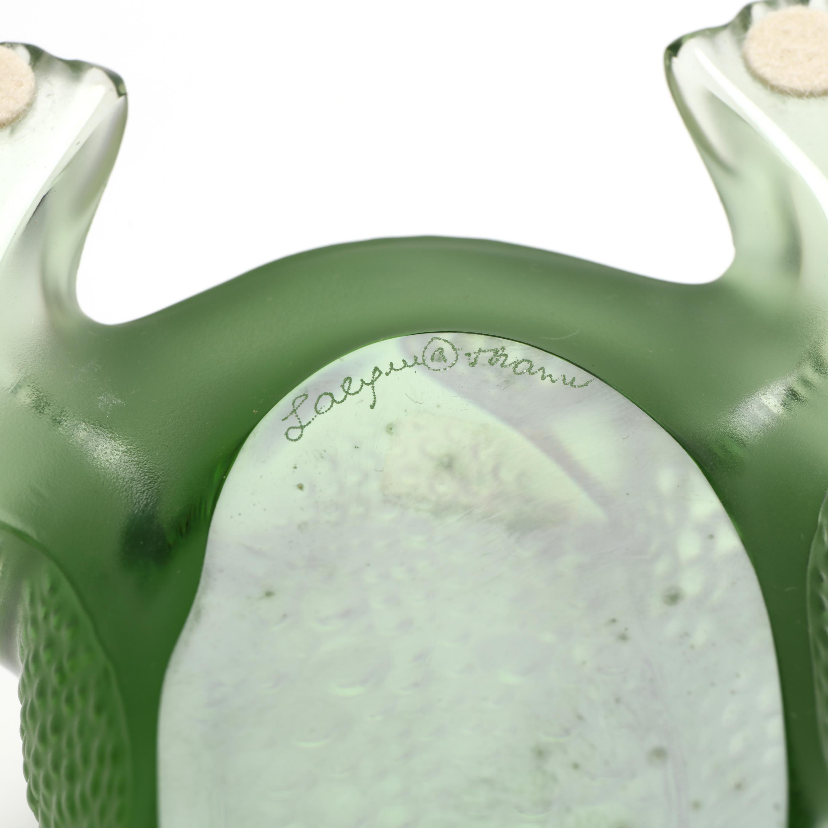 Lalique, Gregoire Green Crystal Toad (Lot 2148 - June Estate