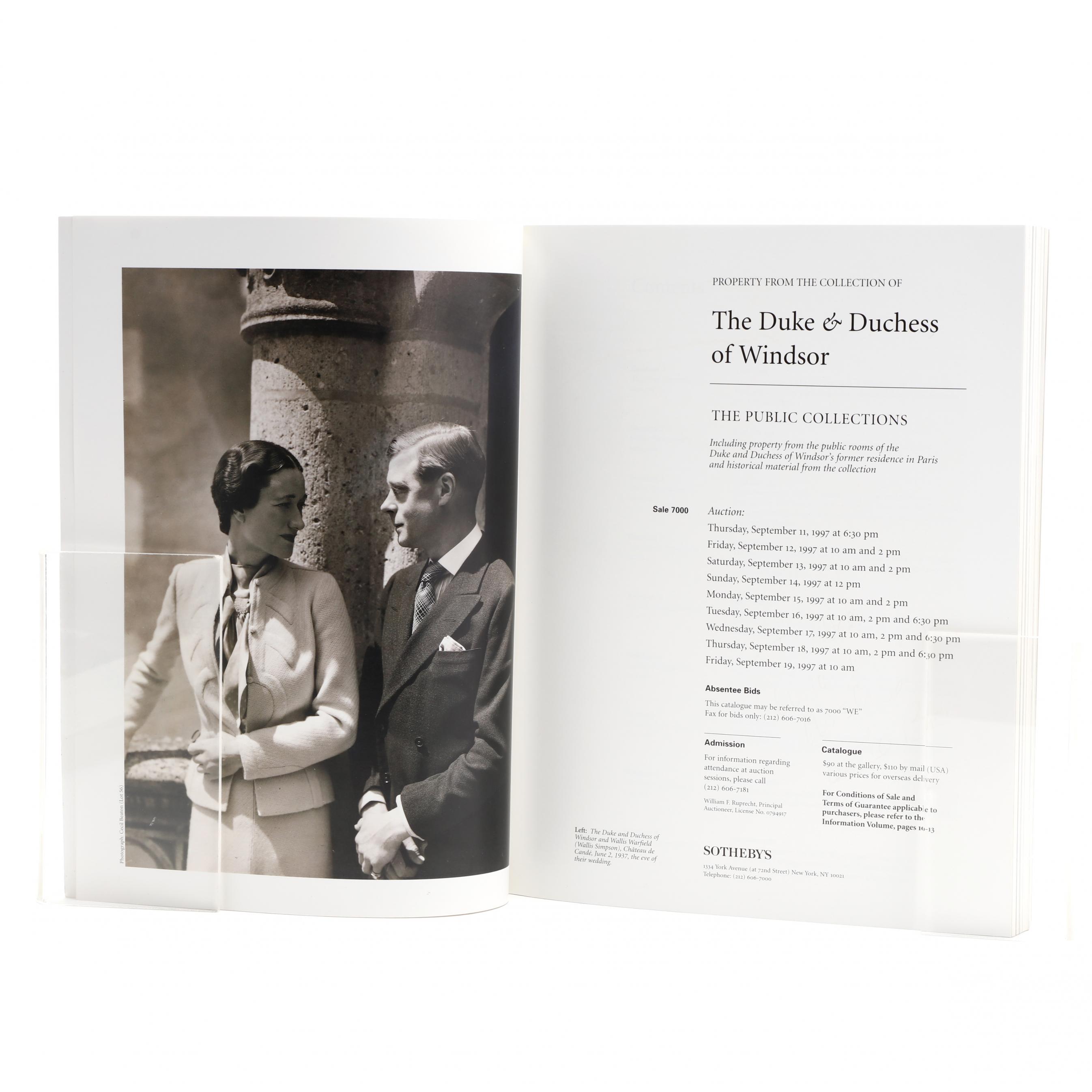 The Duke & Duchess of Windsor, Sotheby's 1997 Catalogue and