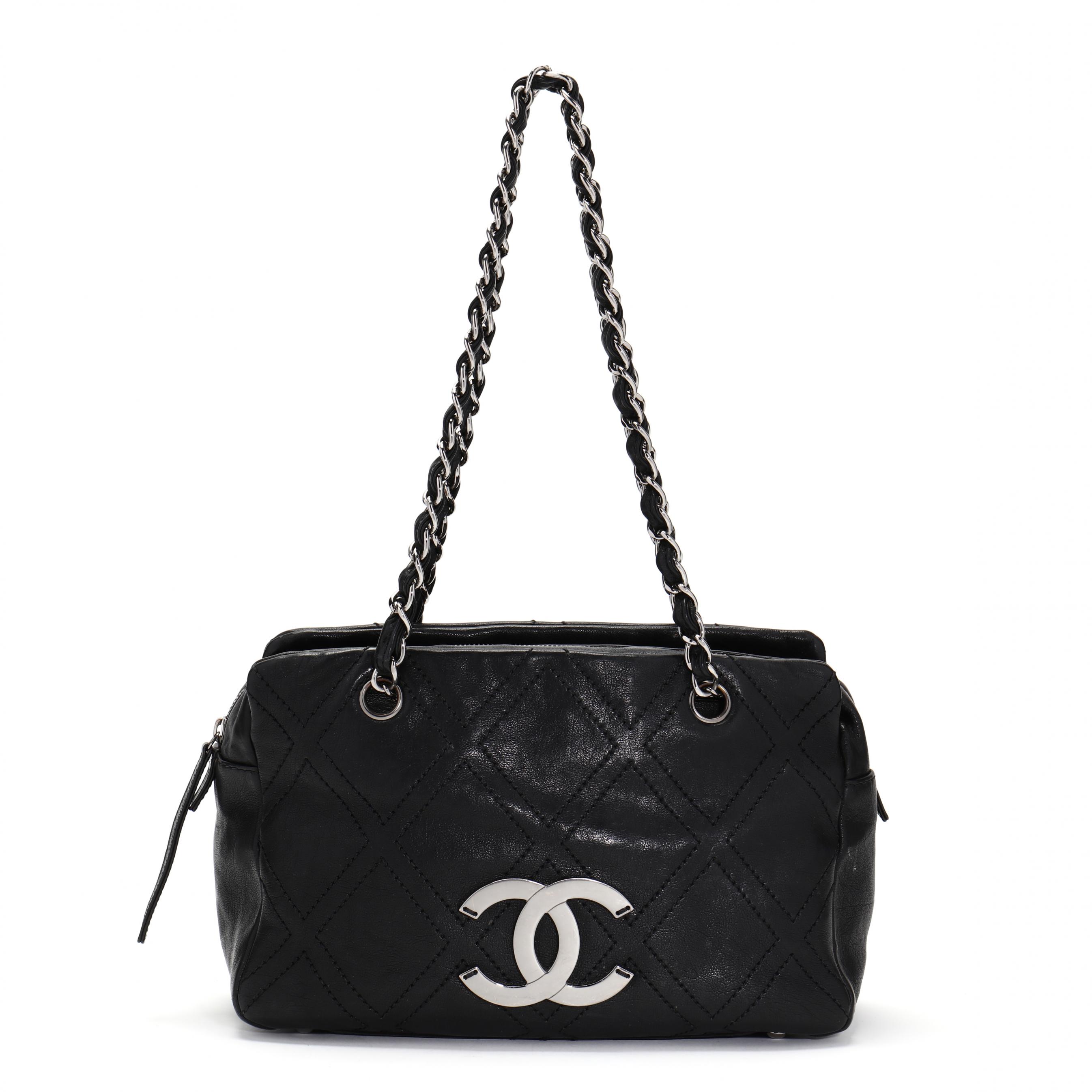 Black Calfskin Bowler Bag, Chanel (Lot 136 - The Signature