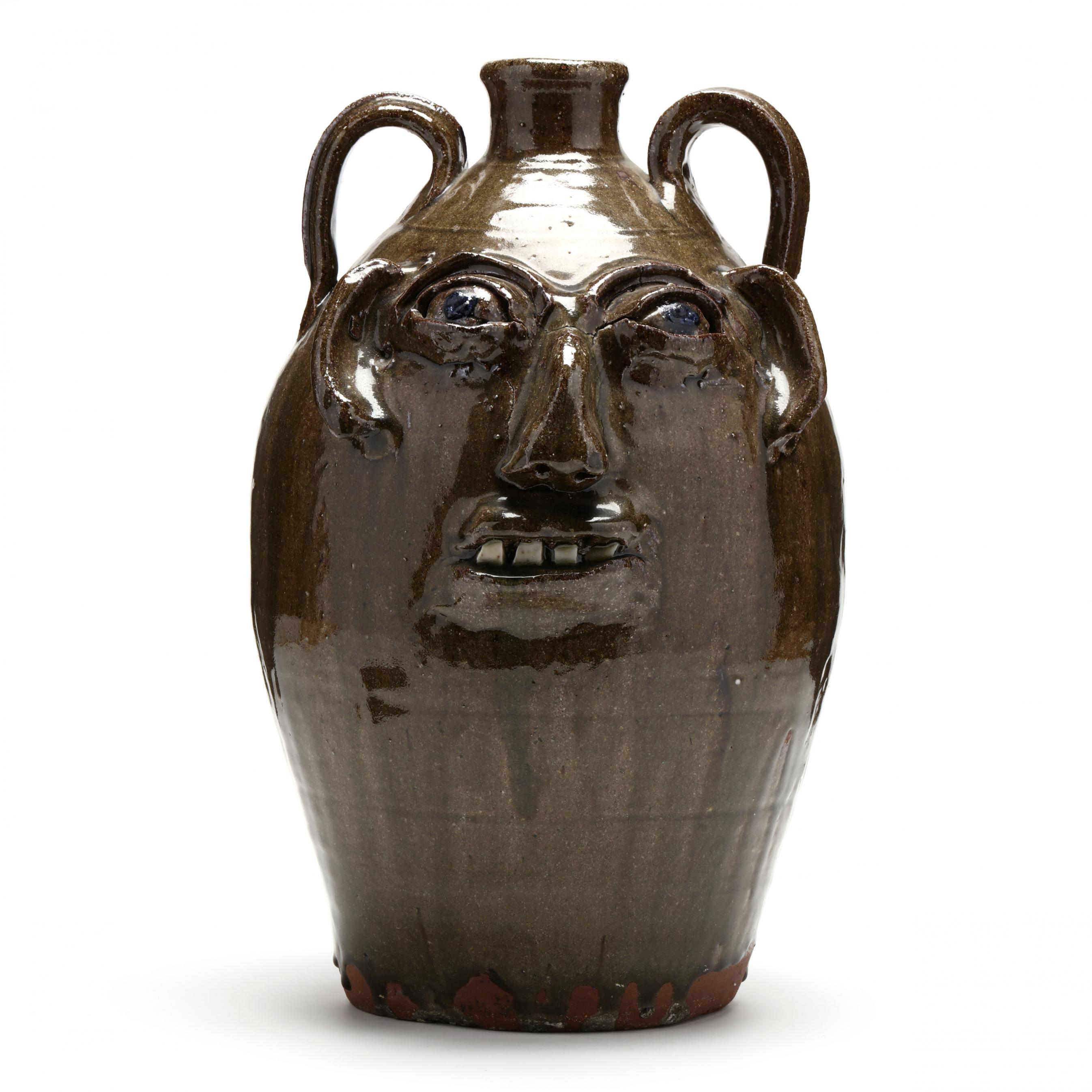 Double Handled Face Jug, Burlon Craig (Lincoln County, NC) (Lot