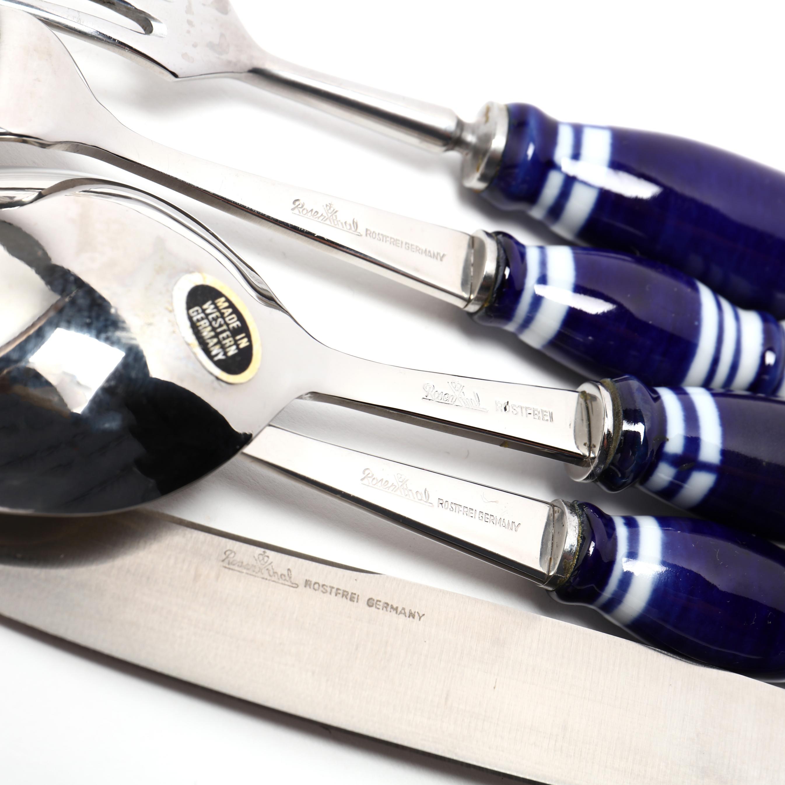 Bjørn Wiinblad (Danish, b.1918), (76) Piece Set of Grill Blue