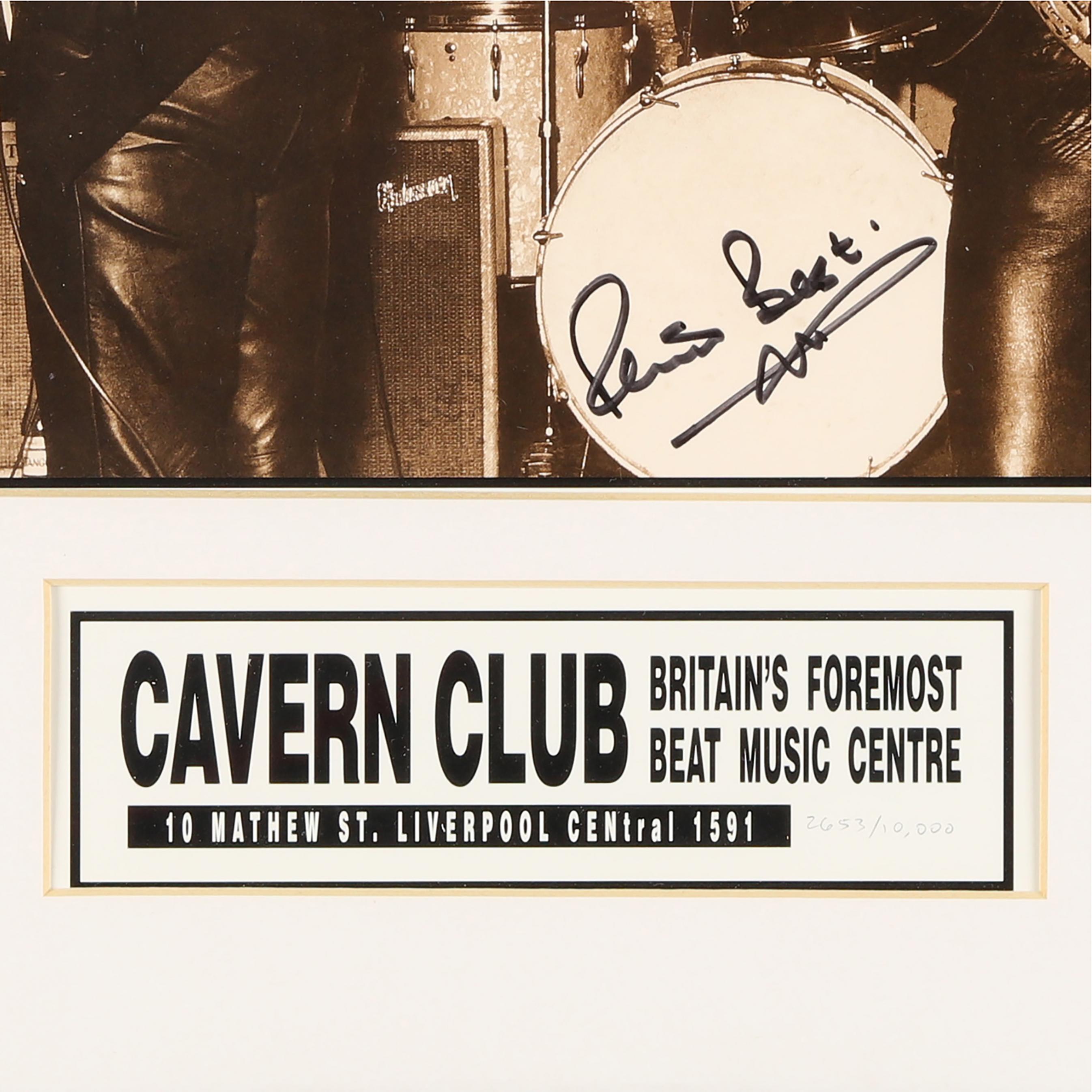 Photograph of The Beatles, Cavern Club, Liverpool, Signed by Pete