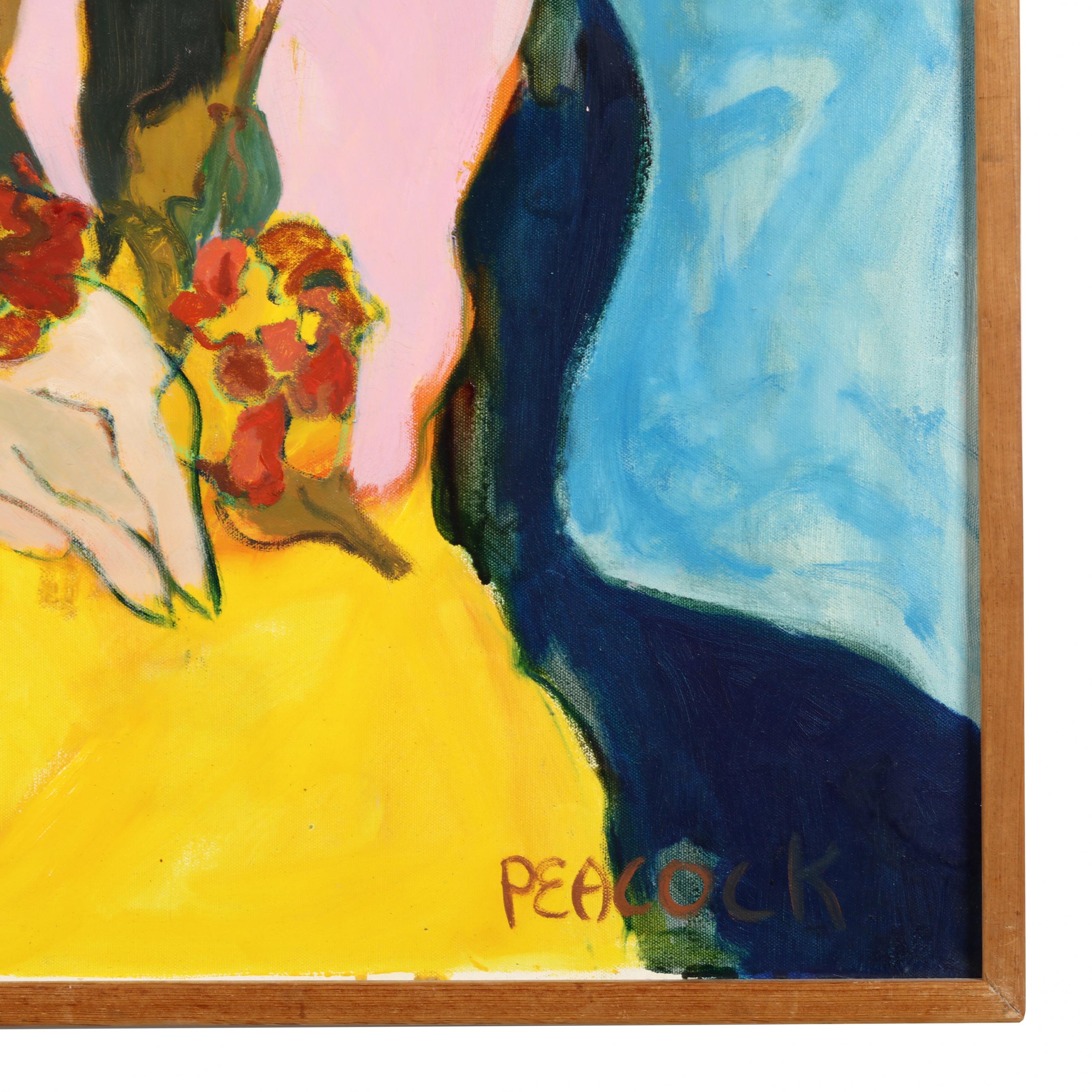 jean hardy リトグラフ　Lady with Peacock Jean Peacock (American), Seated Woman (Lot 2409 - Modern Art