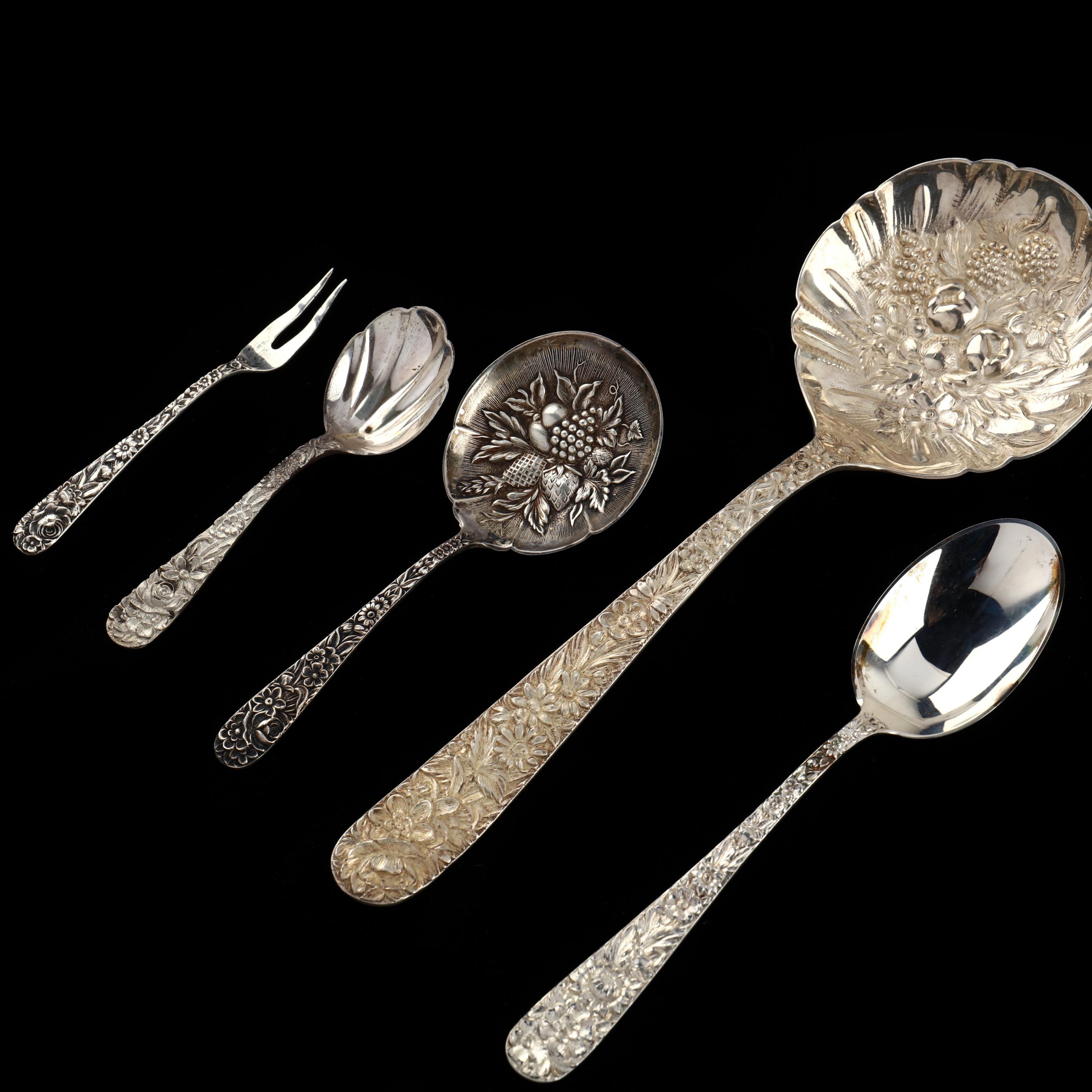 S. Kirk & Son Repoussé Sterling Silver Flatware (Lot 1273 - Estate