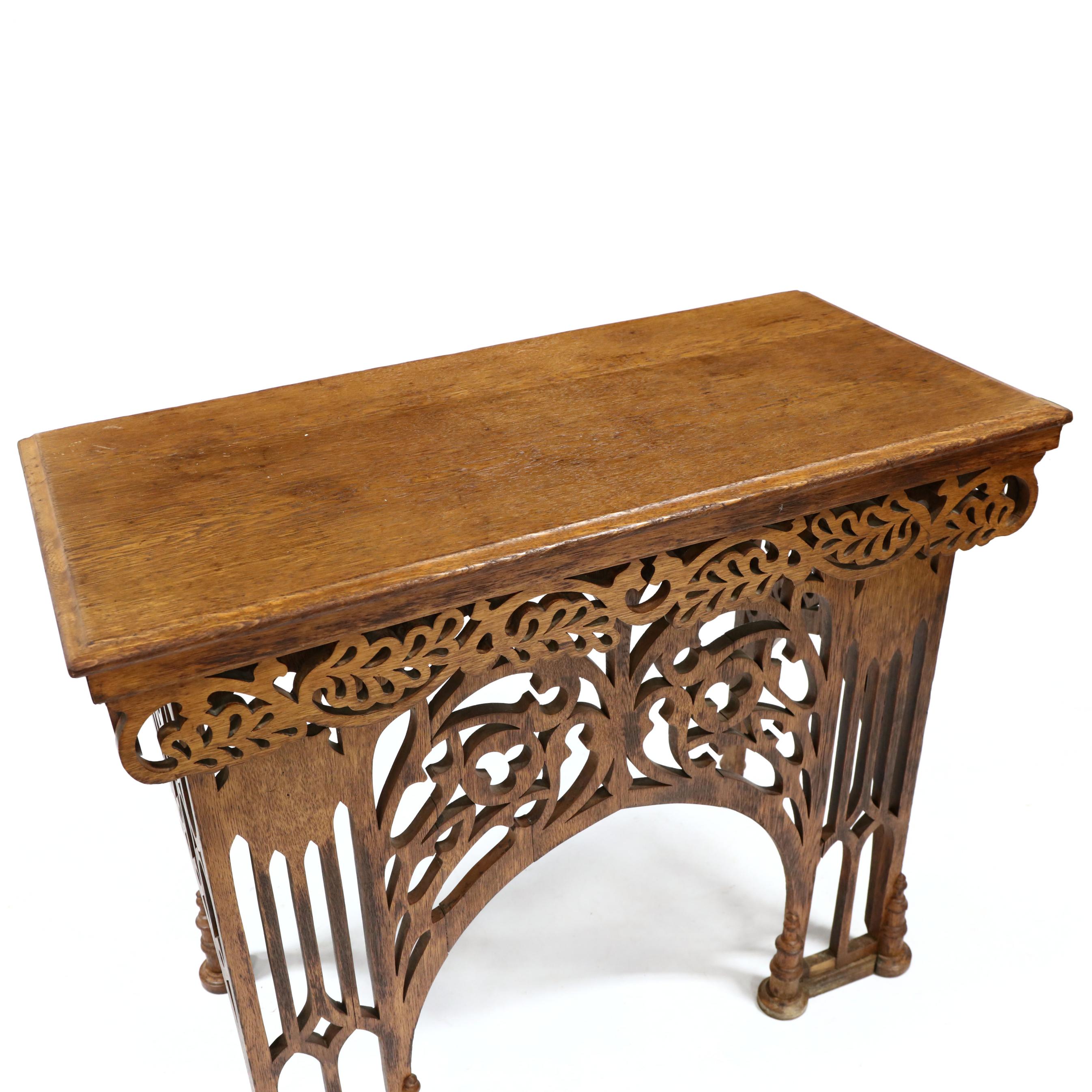 Gothic Style Carved Oak Altar Table (Lot 3058a - End of Summer