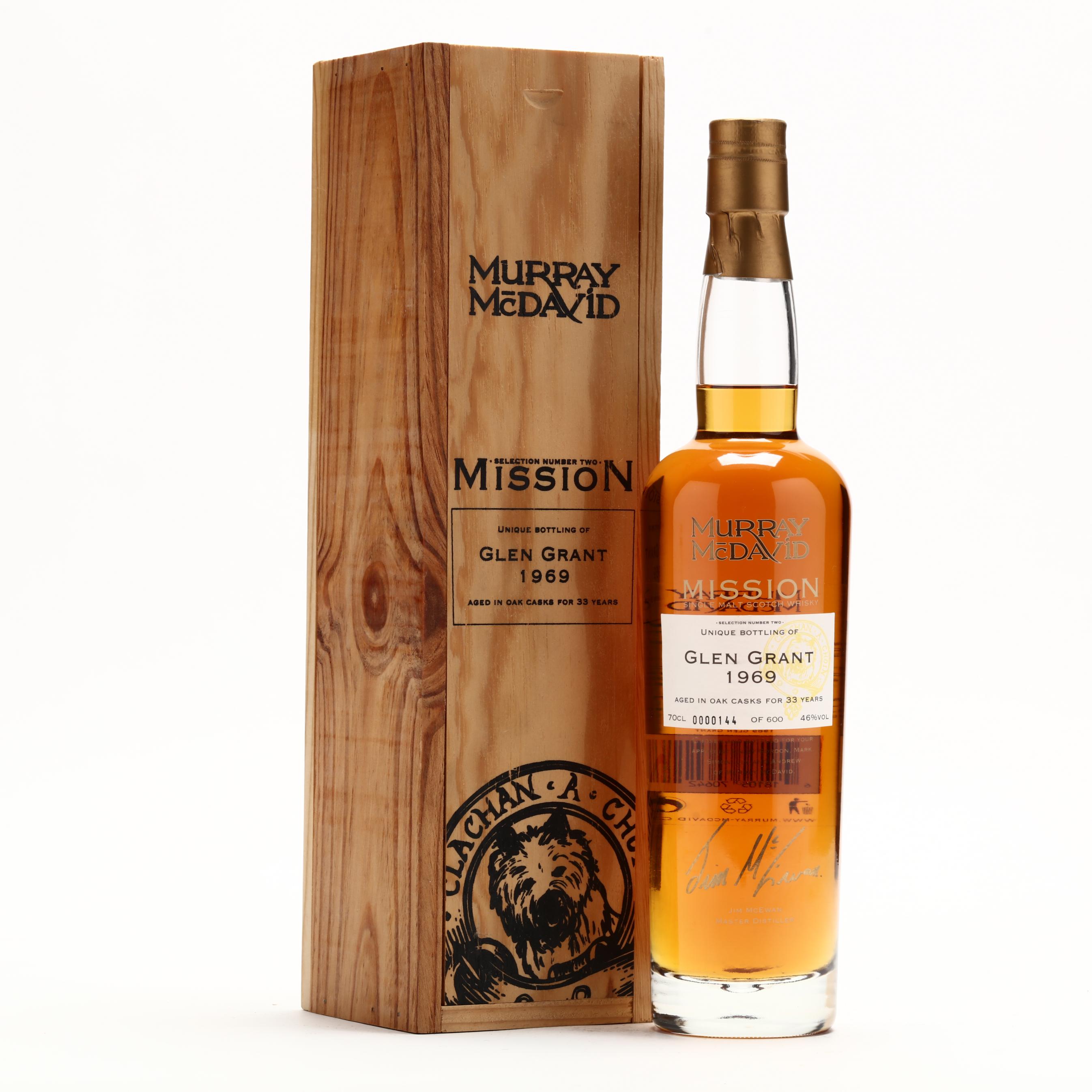 Glen Grant Scotch Whisky, Murray McDavid - Vintage 1969 (Lot 8289