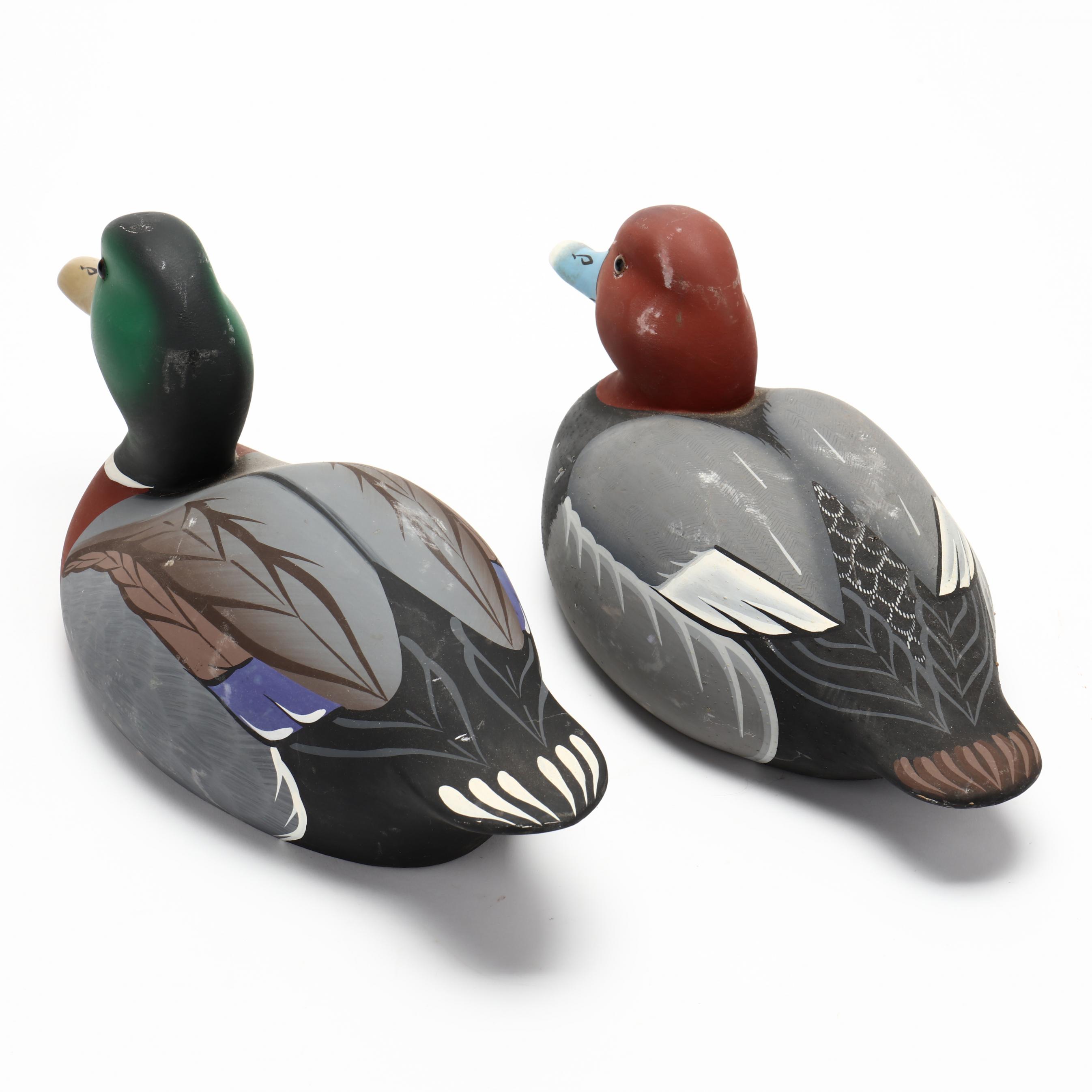 A Pair of Signed Stoney Point Duck Decoys (Lot 3099 - End of