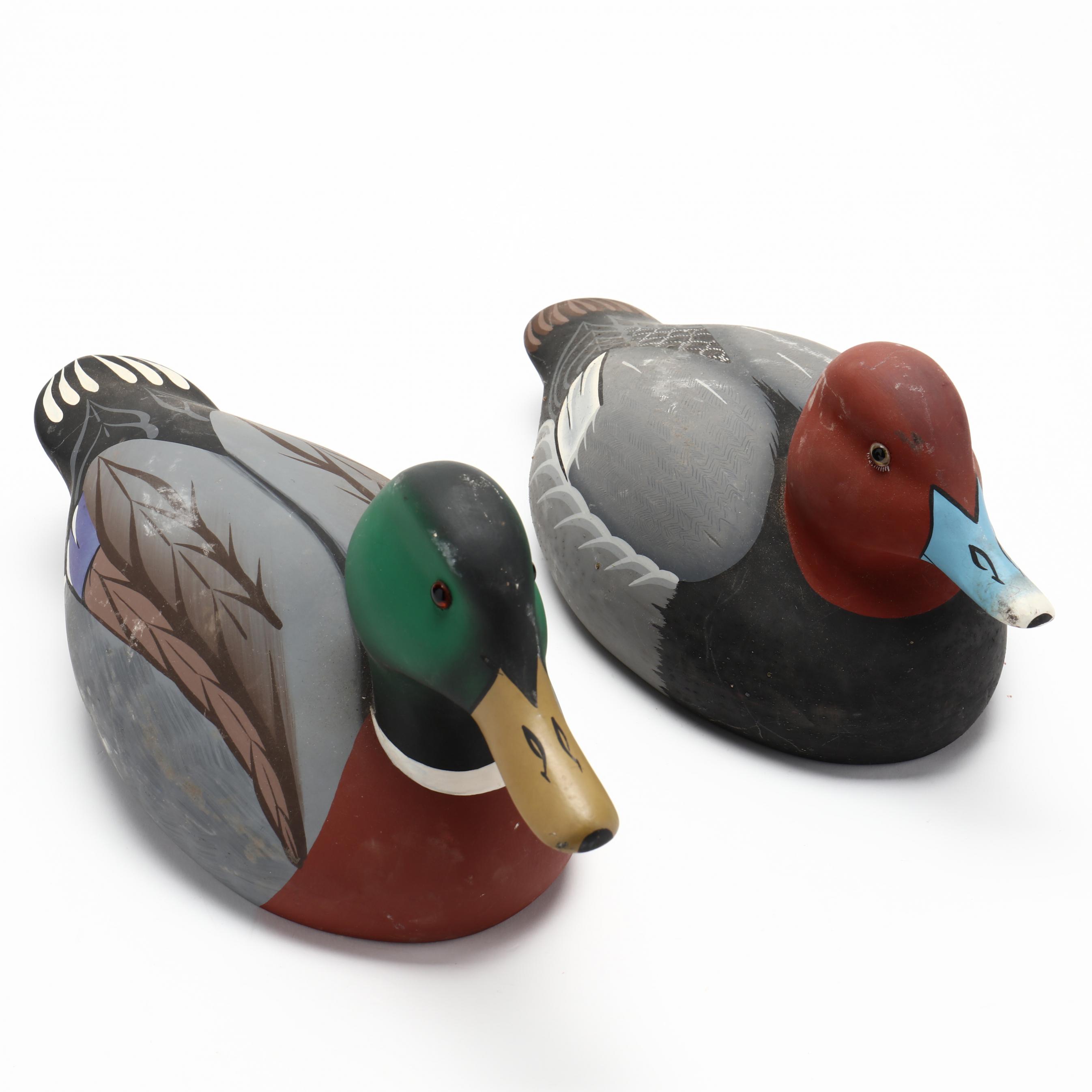 A Pair of Signed Stoney Point Duck Decoys (Lot 3099 - End of