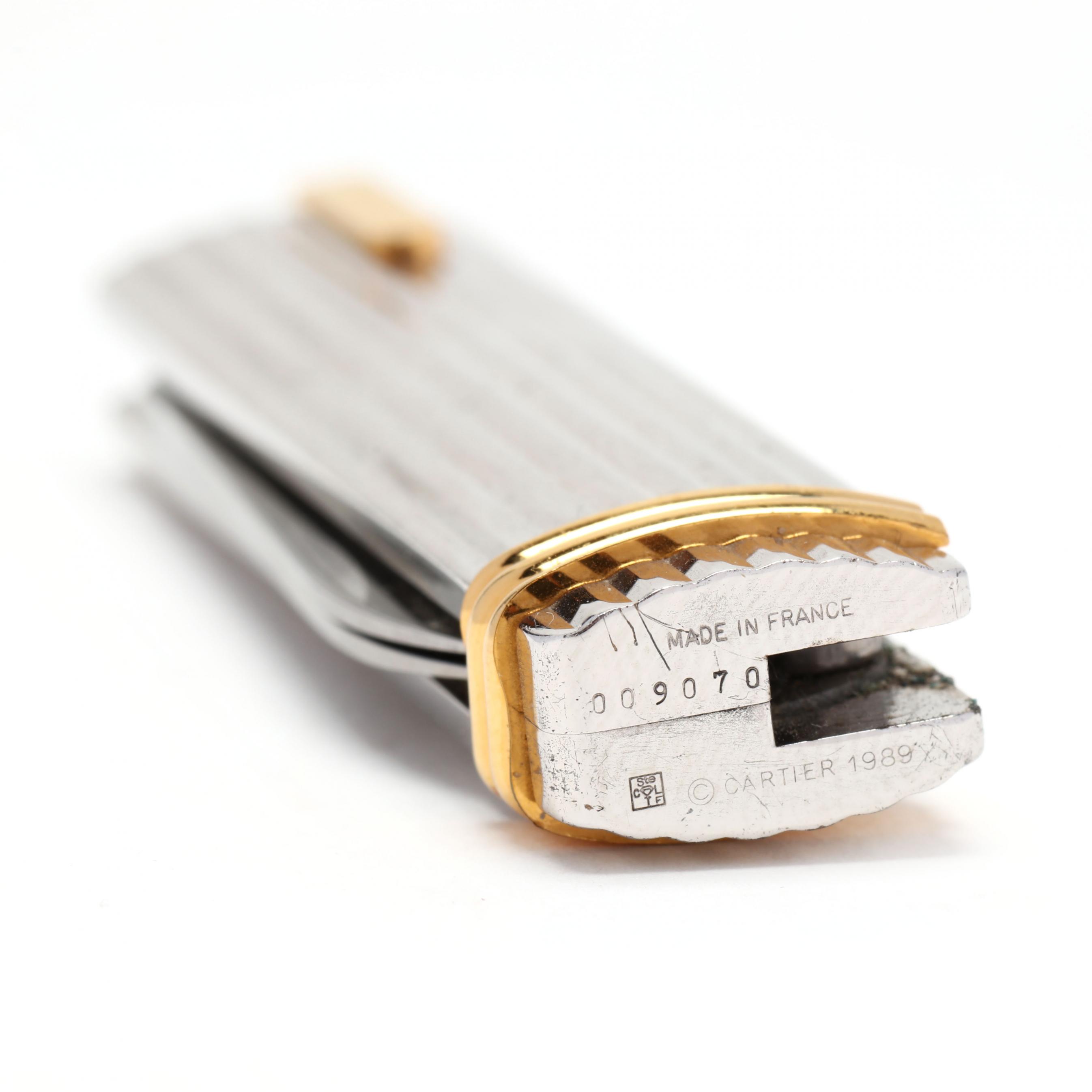 カルティエ　ペーパーナイフ A Cartier Pocket Knife and a 14KT Gold Tiffany & Co. Paper Clip