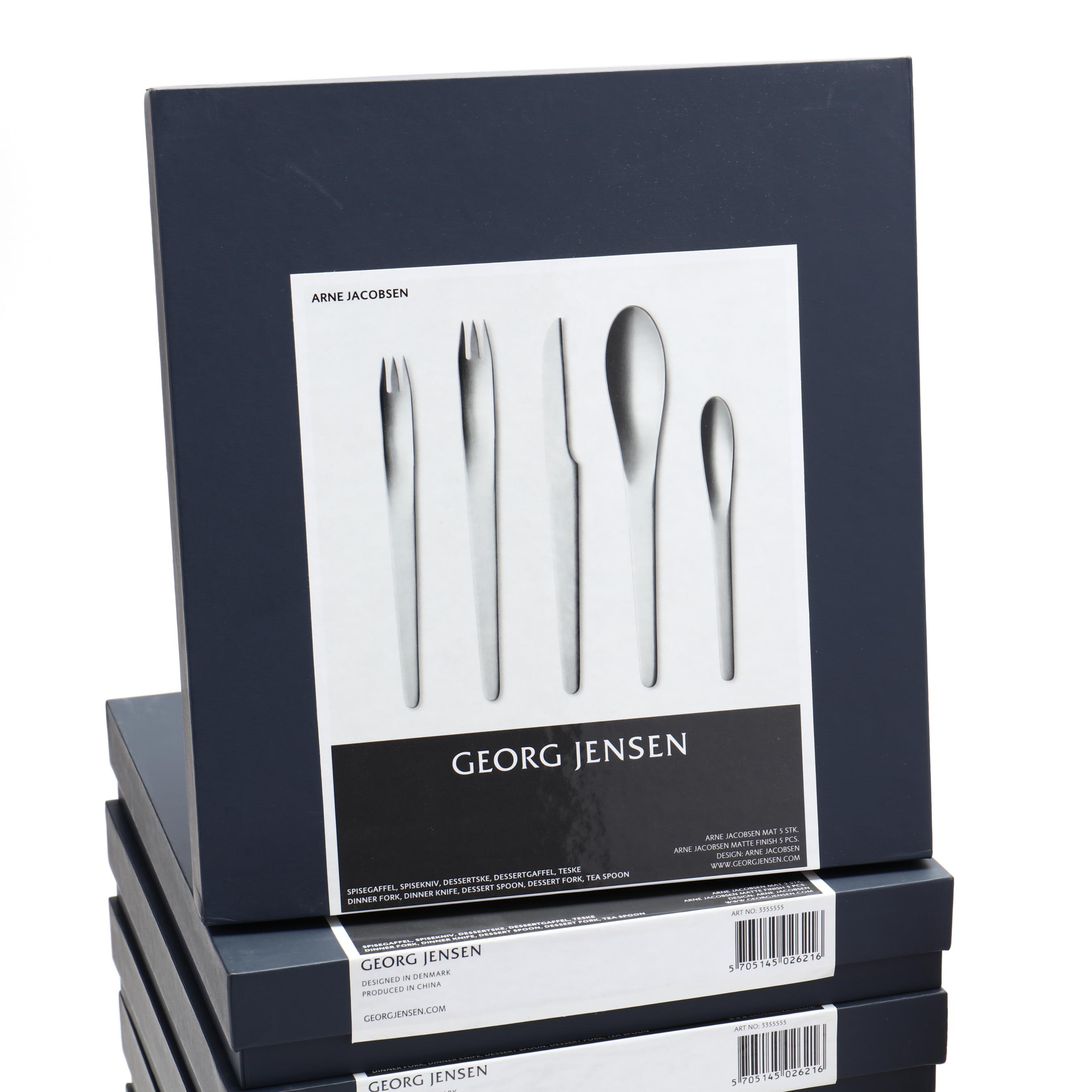 Georg Jensen, Arne Jacobsen Stainless Flatware Set (Lot 1224