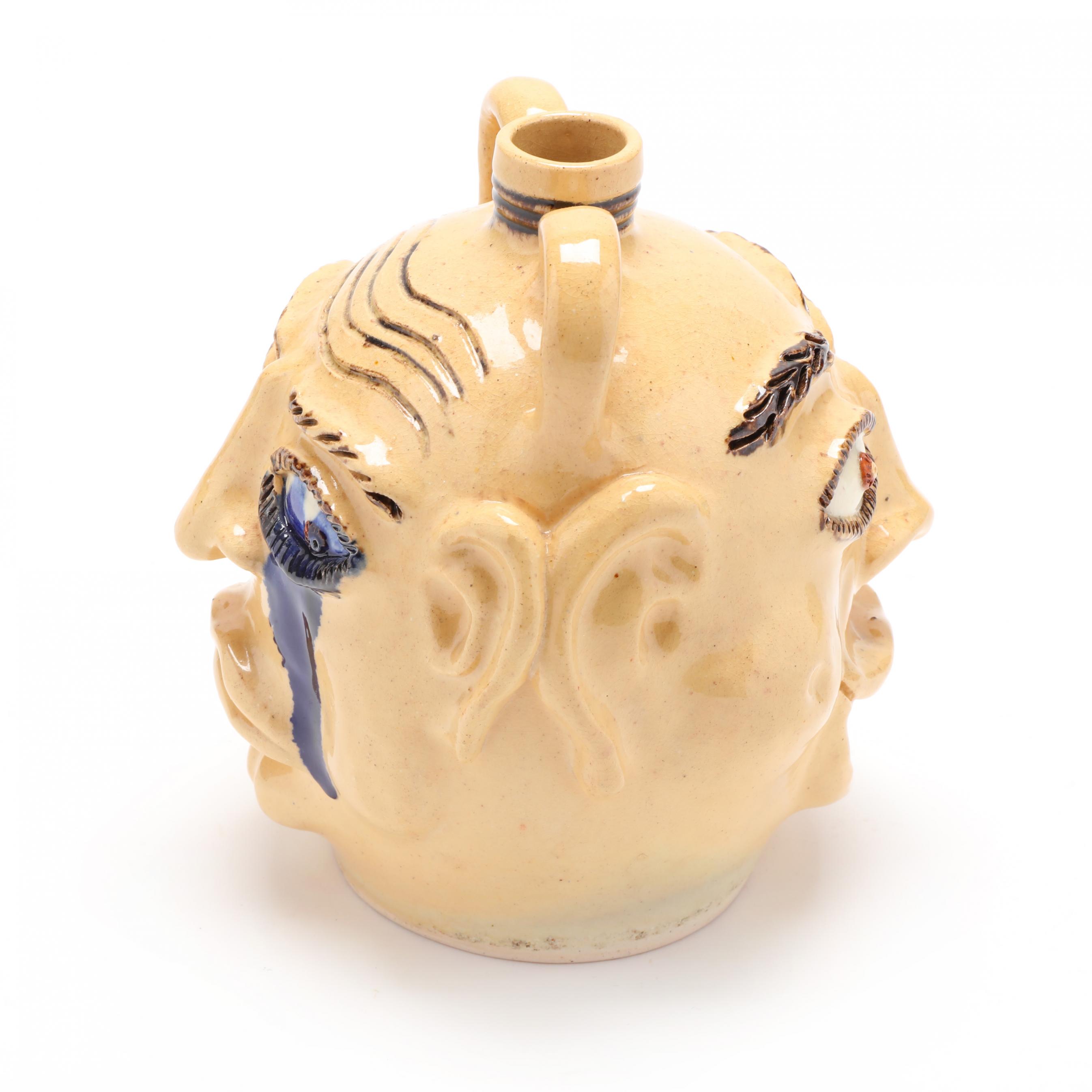 Janus Face Jug, Billy Ray Hussey (Bennett, NC, b. 1955) The